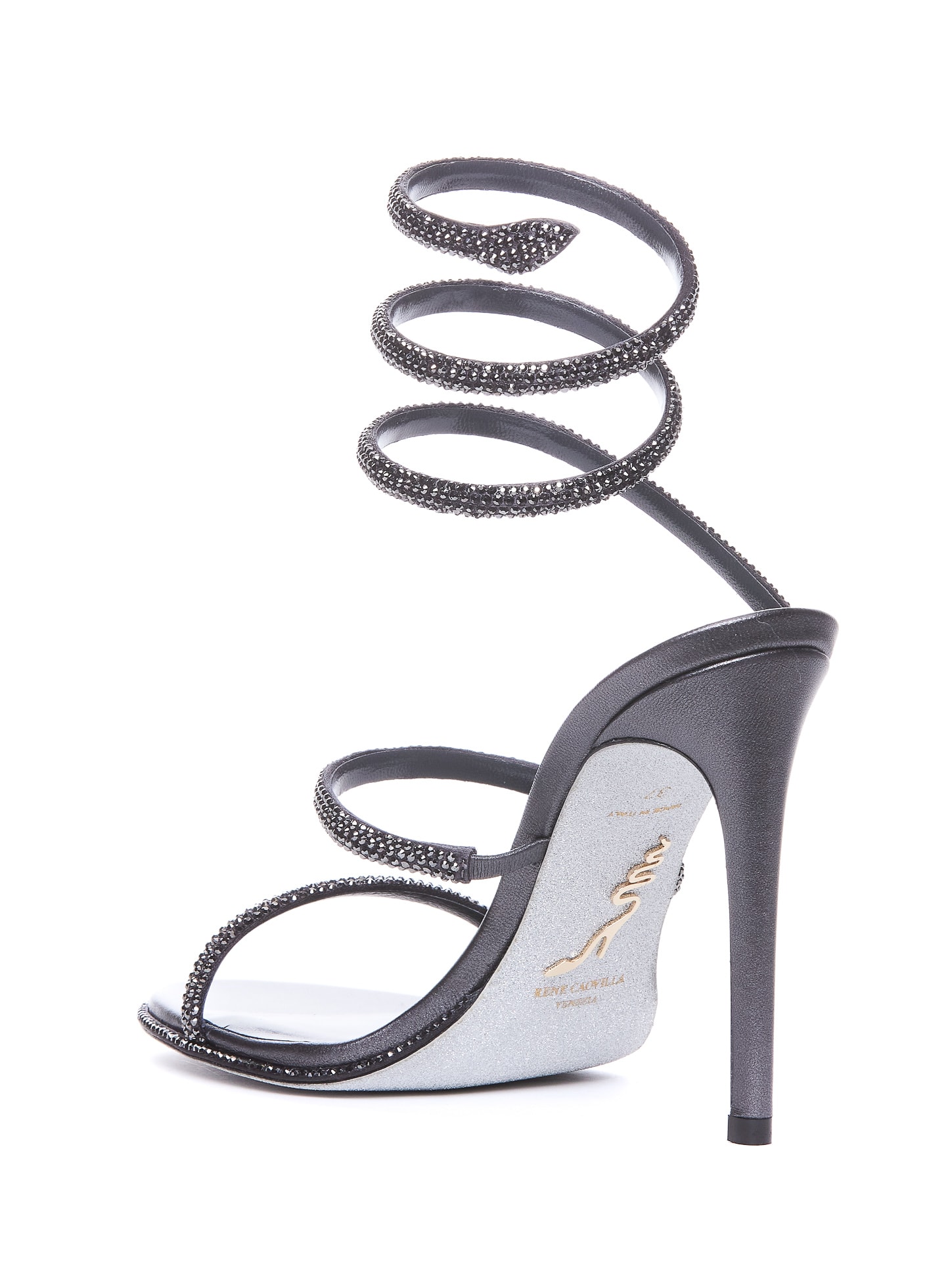René Caovilla Cleo Pump Sandals In Grey