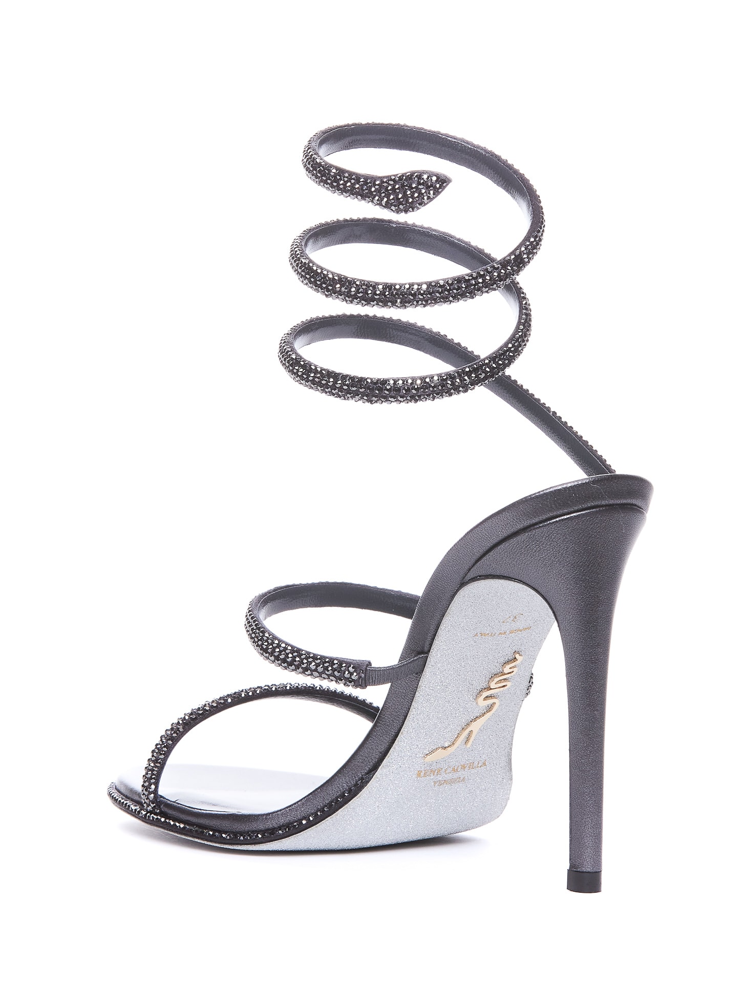 Shop René Caovilla Cleo Pumps Sandals In Black