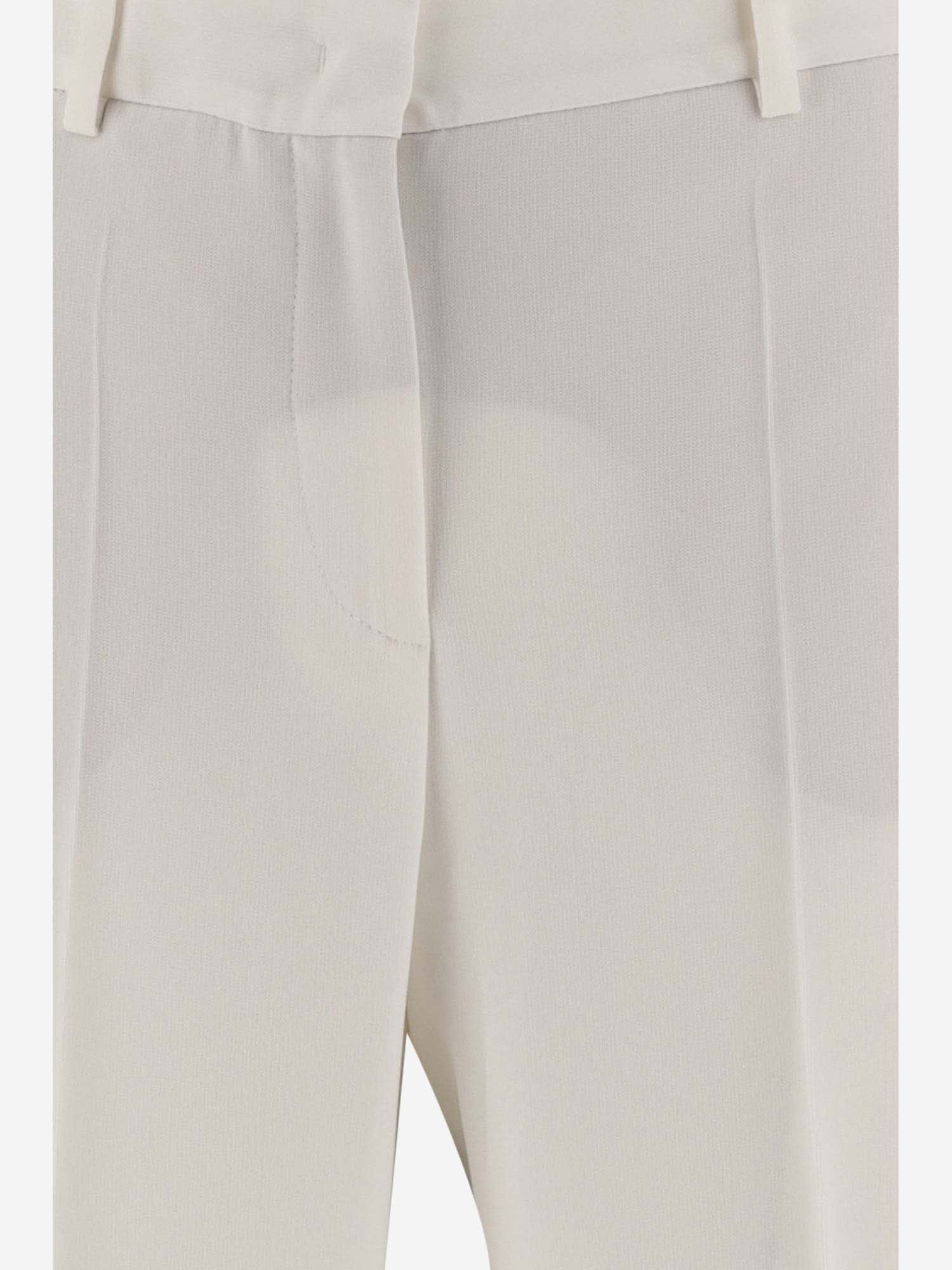 Shop Alberto Biani Technical Jersey Pants In White