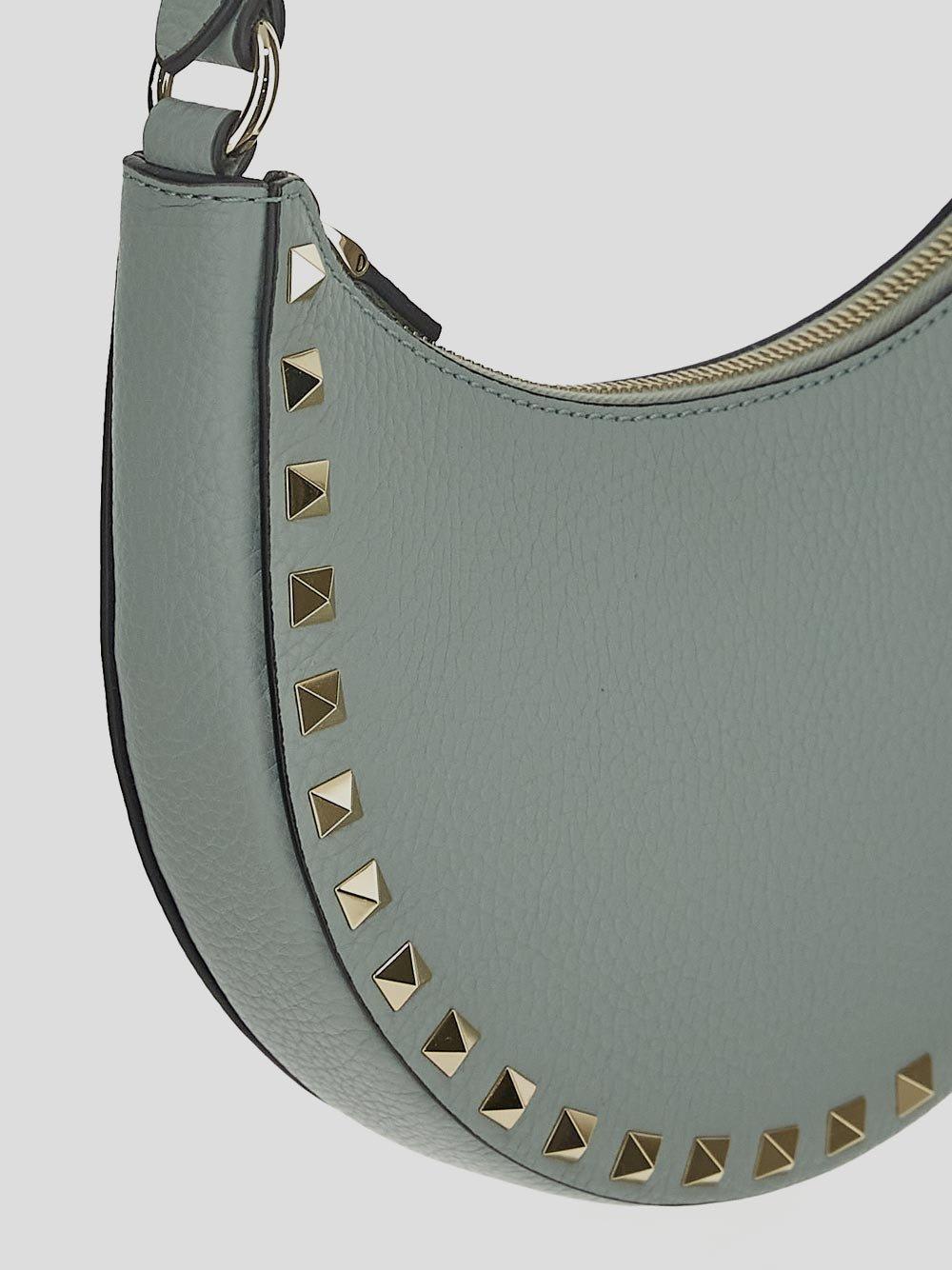 Valentino Garavani Rockstud Zip-up Hobo Bag In Green