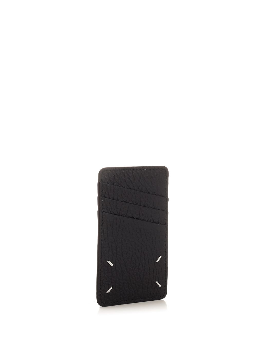 Shop Maison Margiela Four Stitches Card Holder In Black