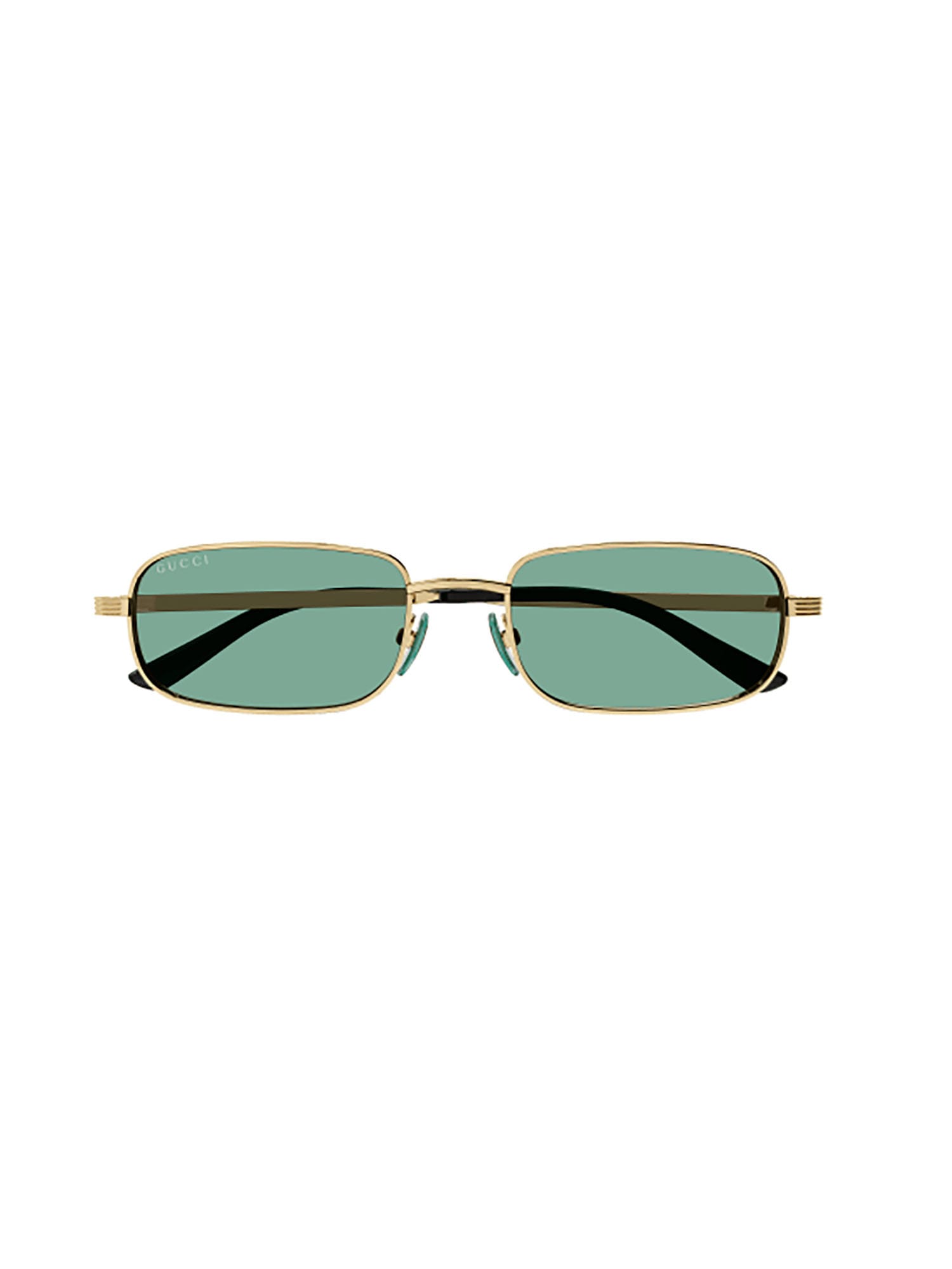 Shop Gucci Gg1457s Sunglasses In Gold Gold Green