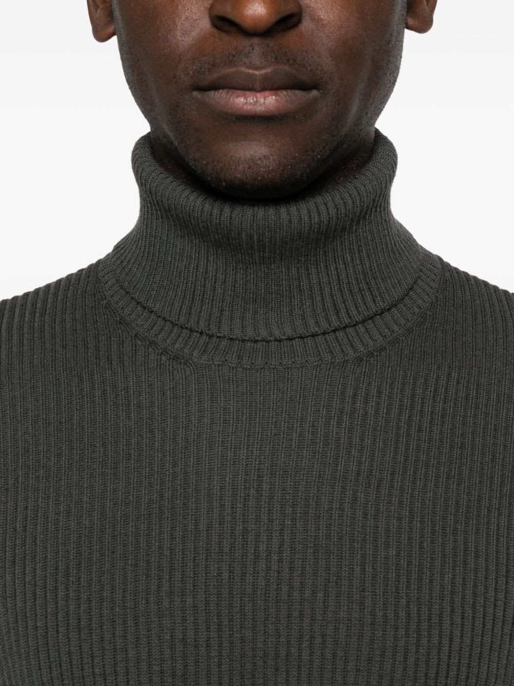 Stone Island Gray Turtleneck Sweater In Gray