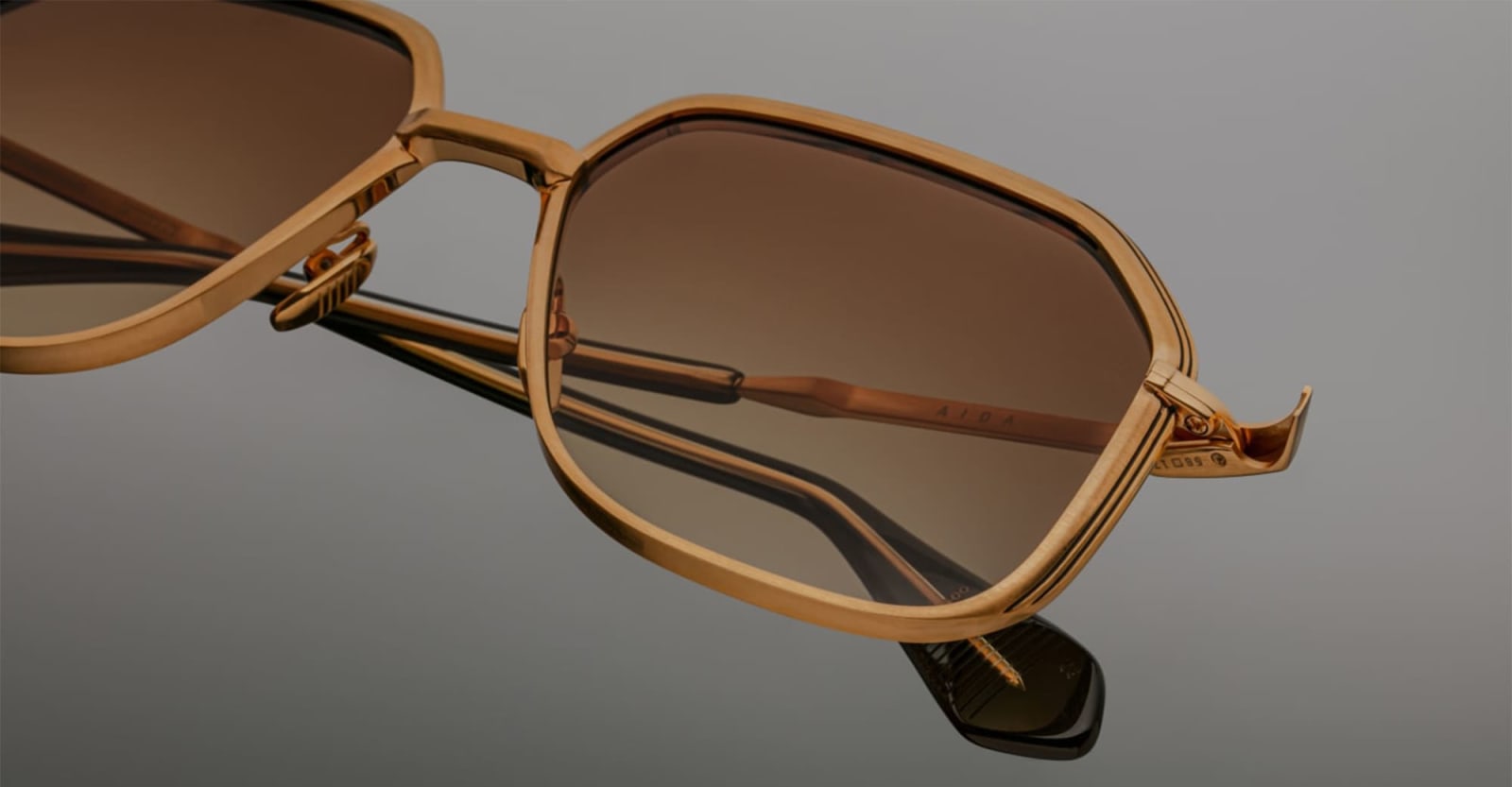 Shop Jacques Marie Mage Aida - Gold Sunglasses