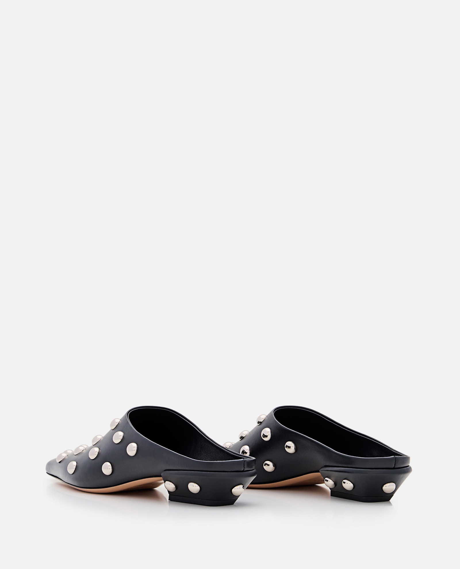 Paris Texas Studded Pointed Toe Mule In Black