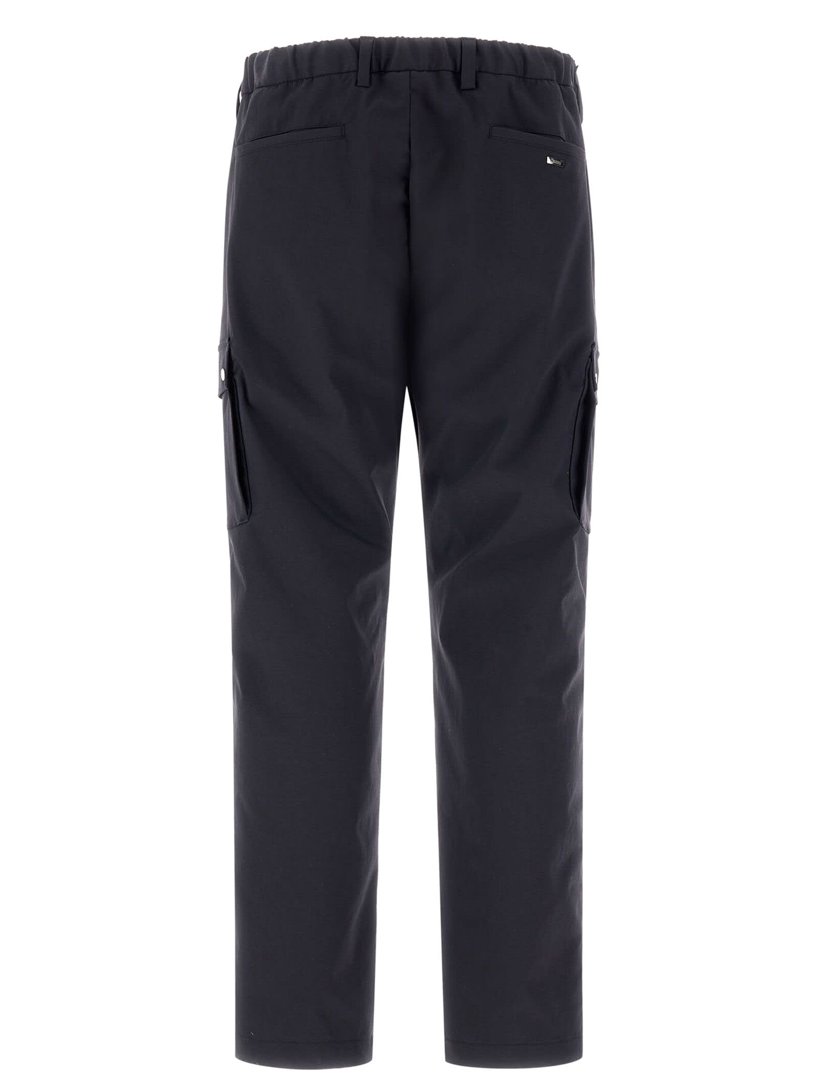 Shop Herno Cargo Trousers Mechanical Stretch Twill In Blue