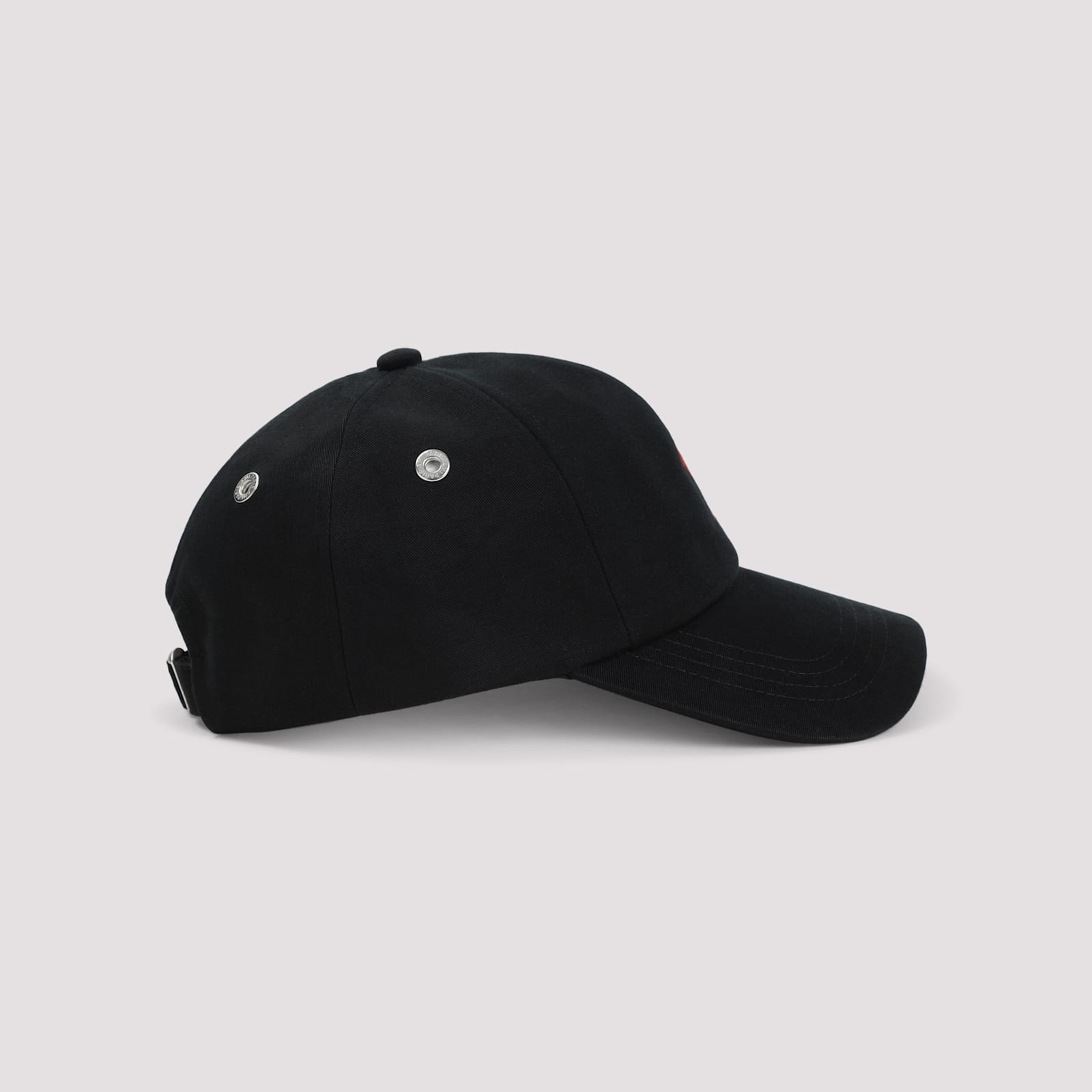 Ami Alexandre Mattiussi Red Adc Embroidery Hat In Black