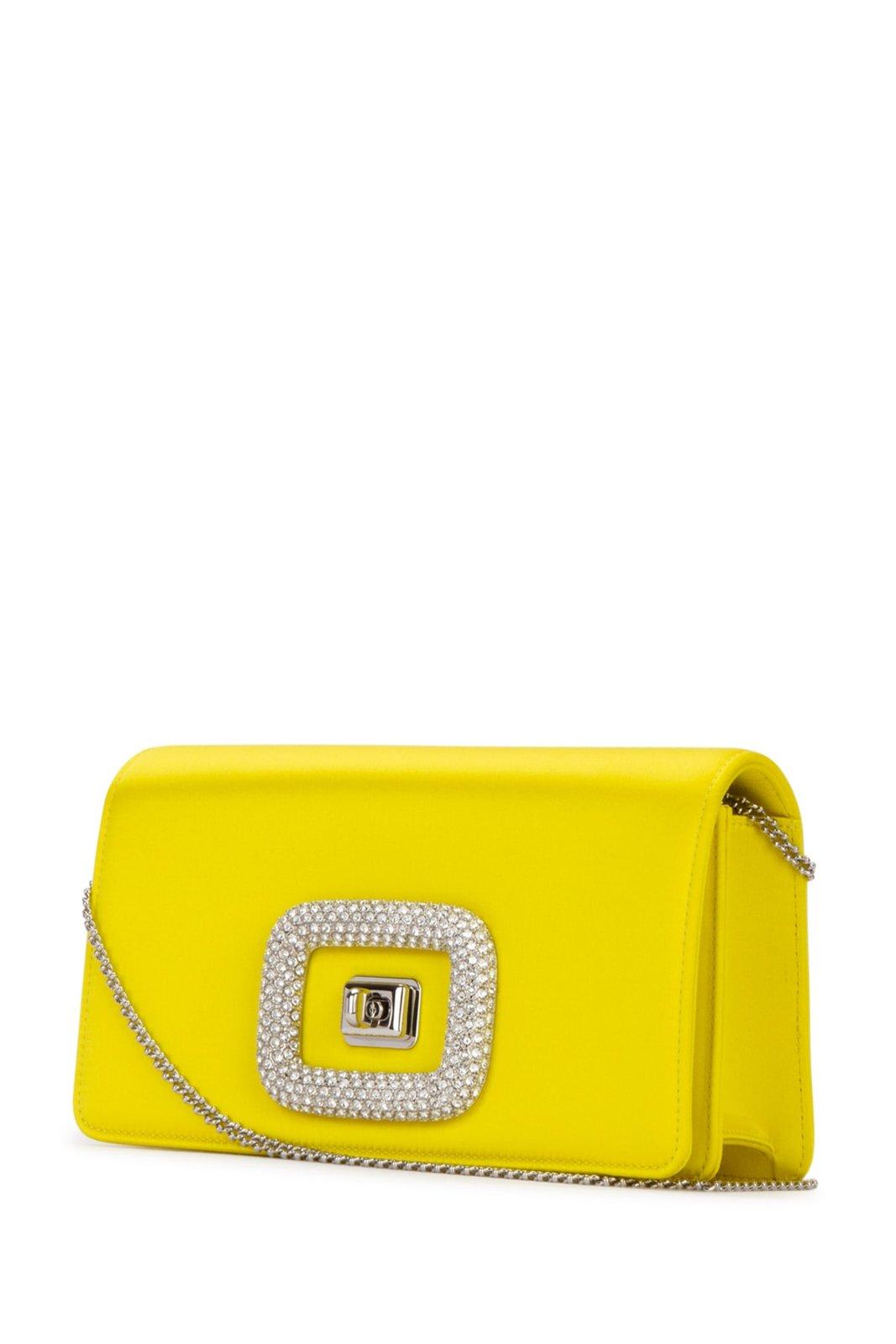Roger Vivier Mini Viv Choc Jewel Crossbody Bag In Red