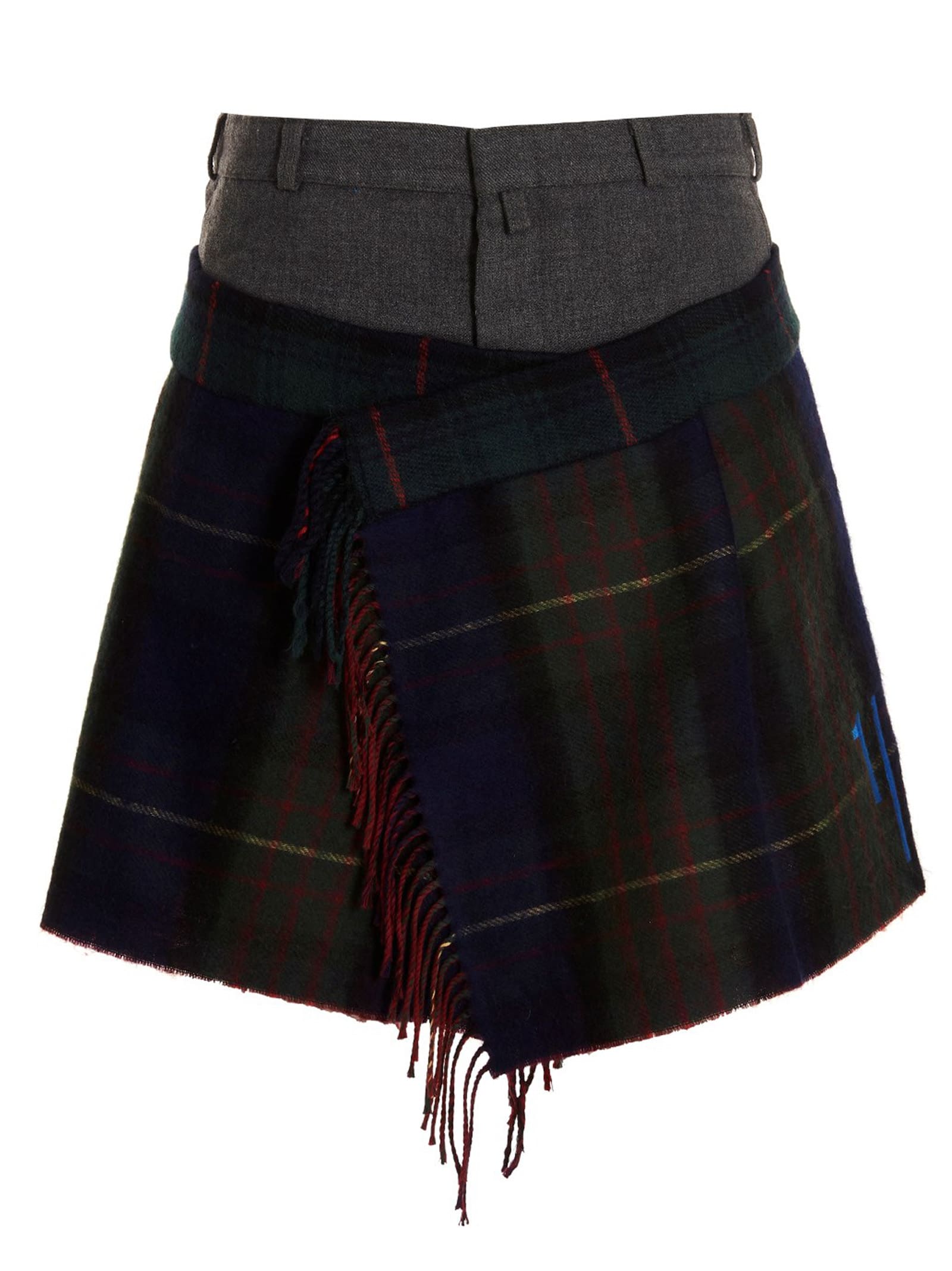 Shop 1/off Check Scarf Reworked Skirt In Multicolor