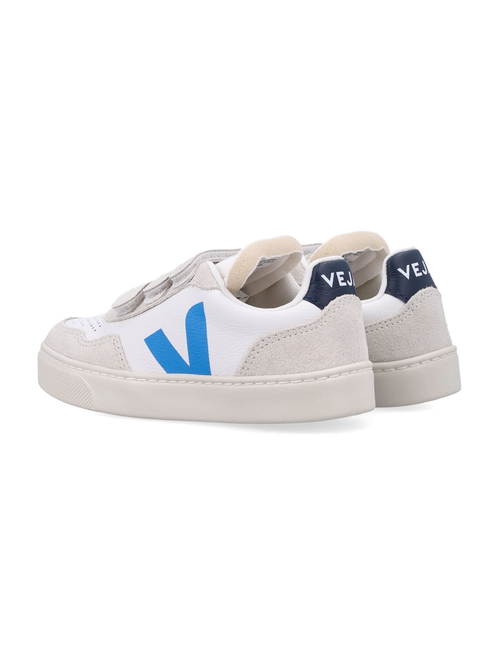 Veja Kid -  V-90 Leather Sneakers White Egee In Multi
