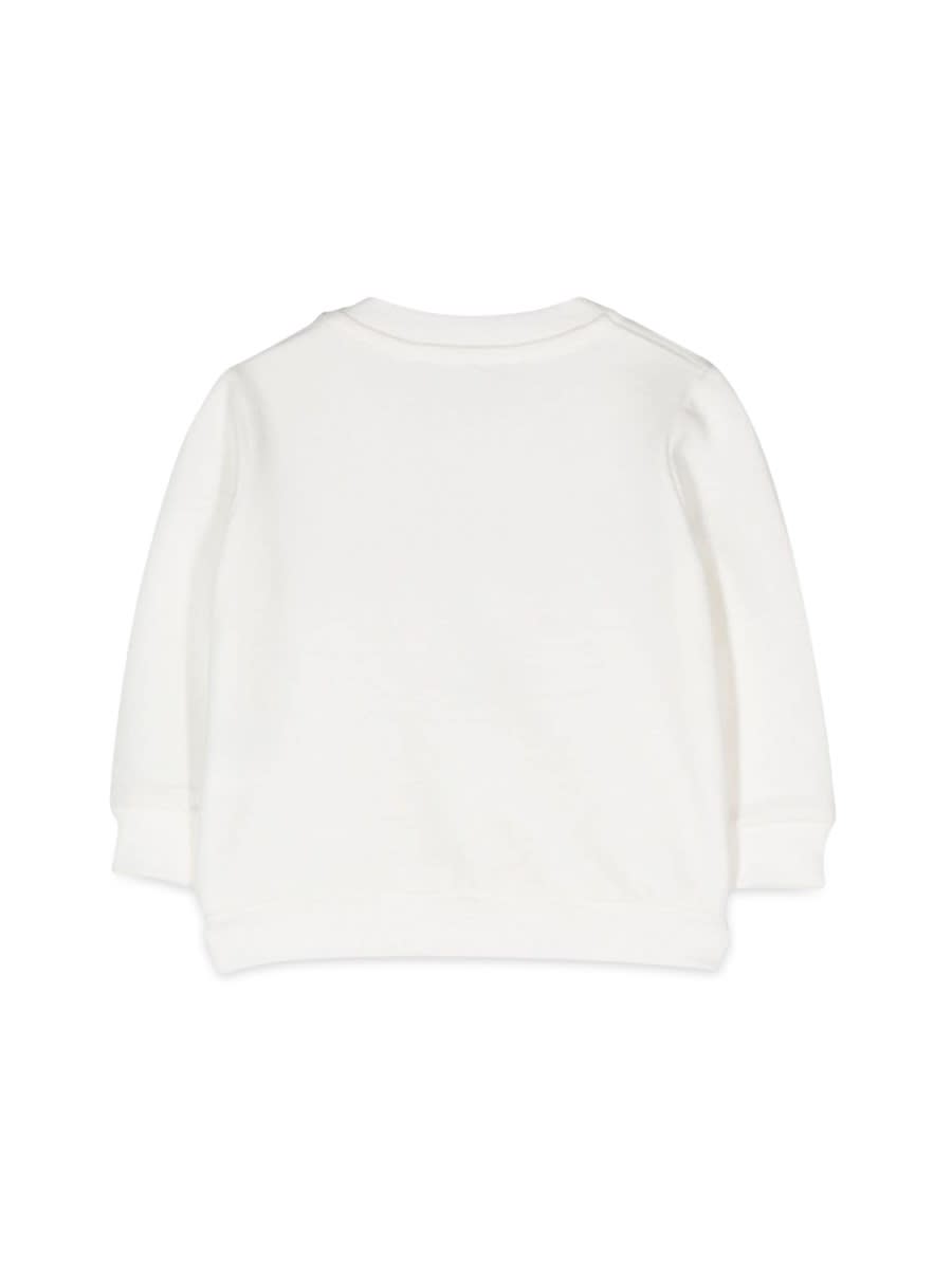 Shop Moschino Teddy Bear Crewneck Sweatshirt In White