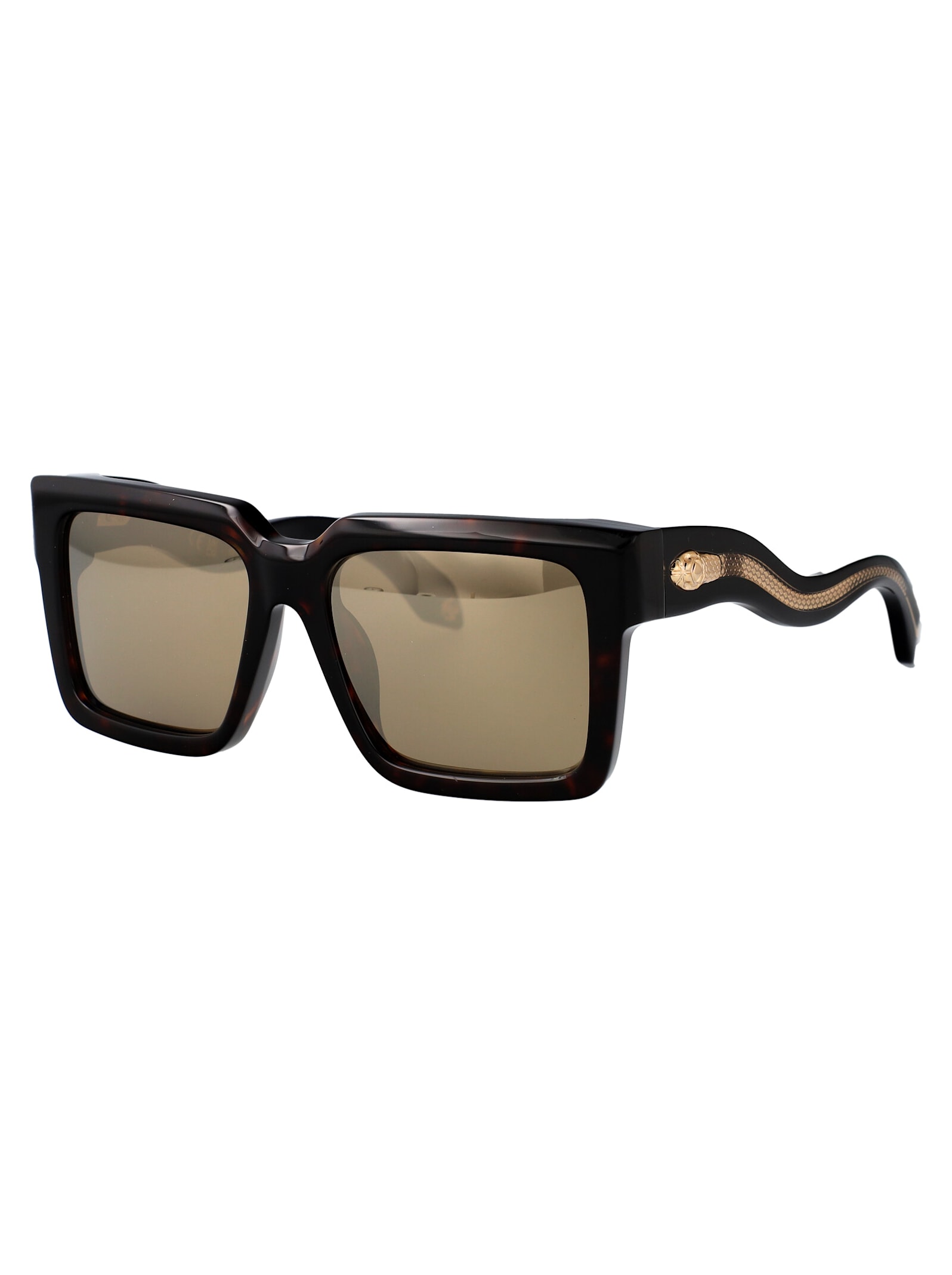 Roberto Cavalli Src055 Sunglasses In Havana Lucida