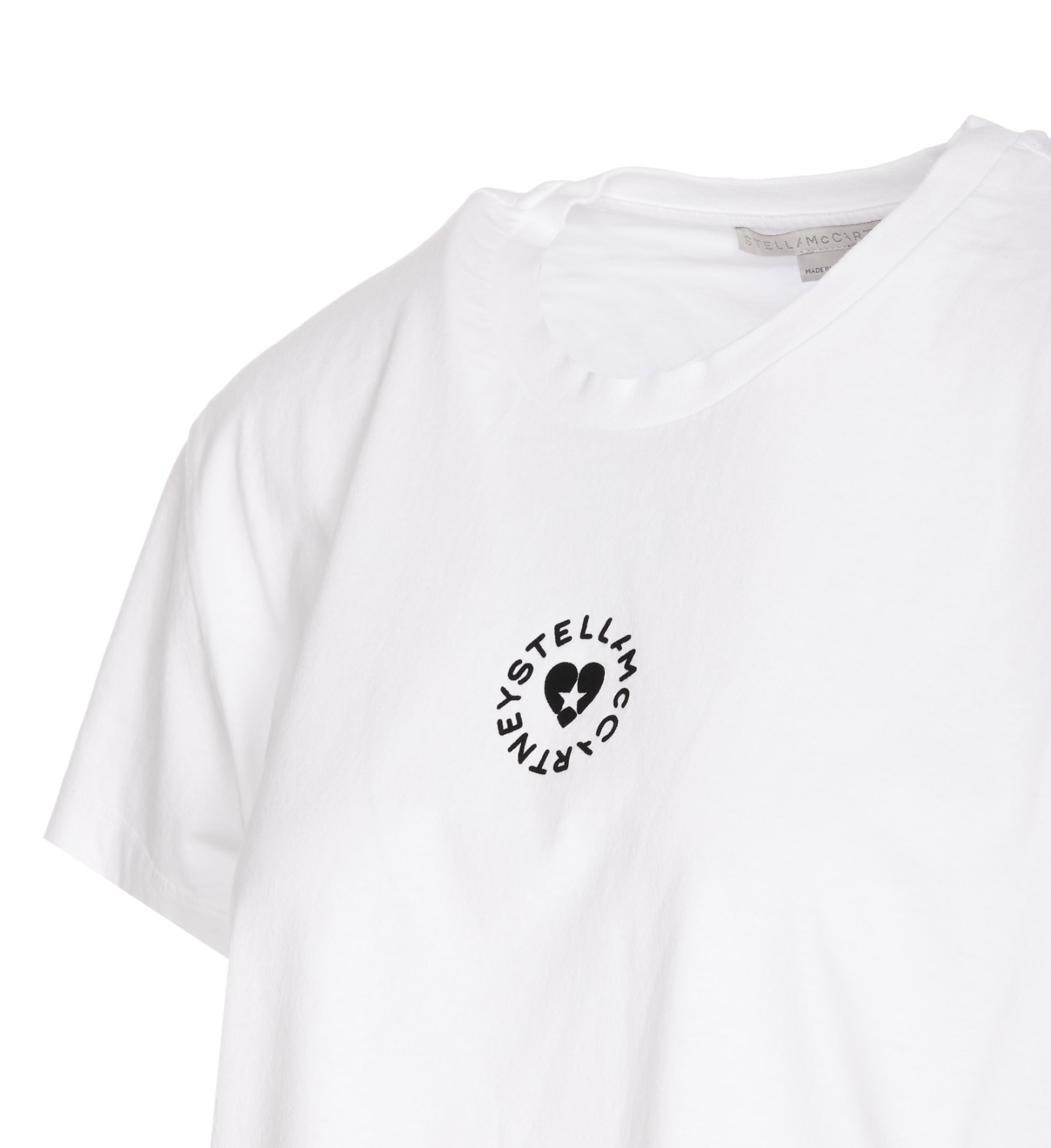 Shop Stella Mccartney Lovestruck Logo Tshirt In White