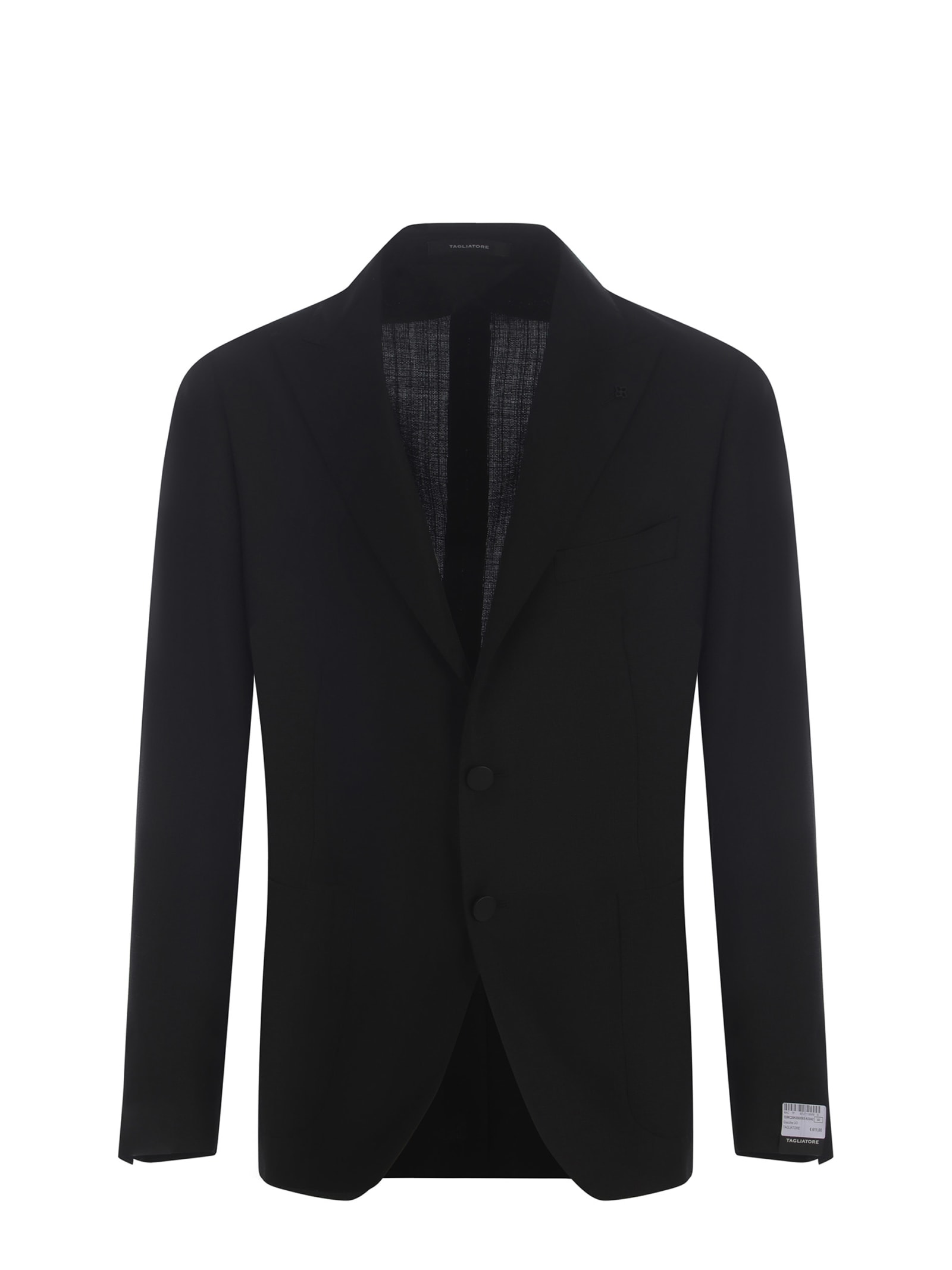 Shop Tagliatore Jacket  Made Of Fresh Wool In Black