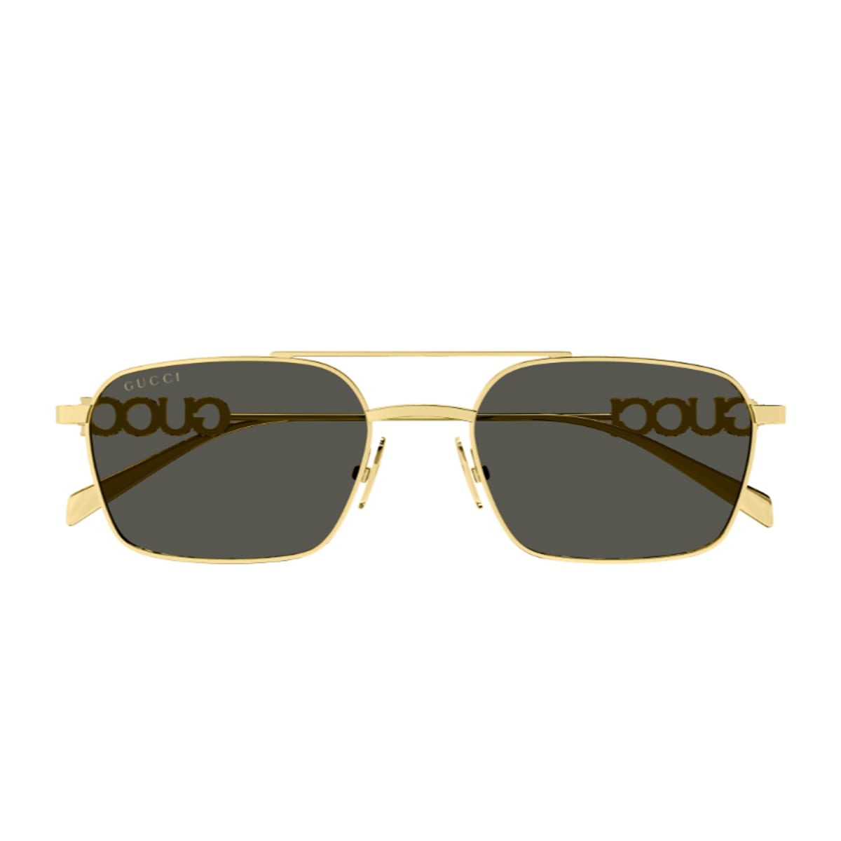 Gucci Gg1804s Linea Name Of Brand 001 Gold Grey Sunglasses In Gray