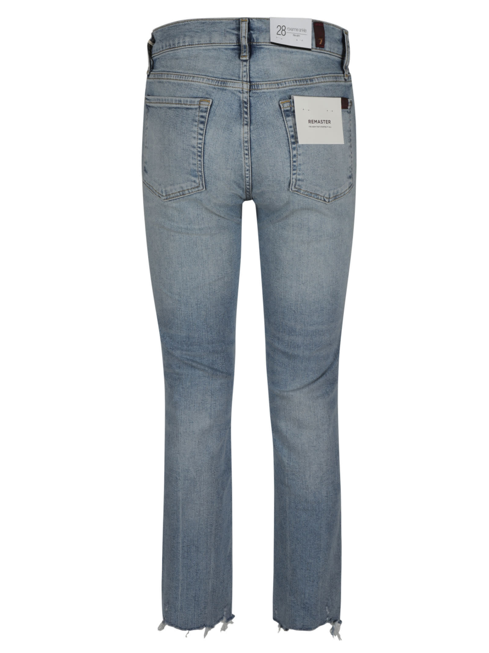 Shop 7 For All Mankind Roxanne Ankle Jeans In Blue Denim