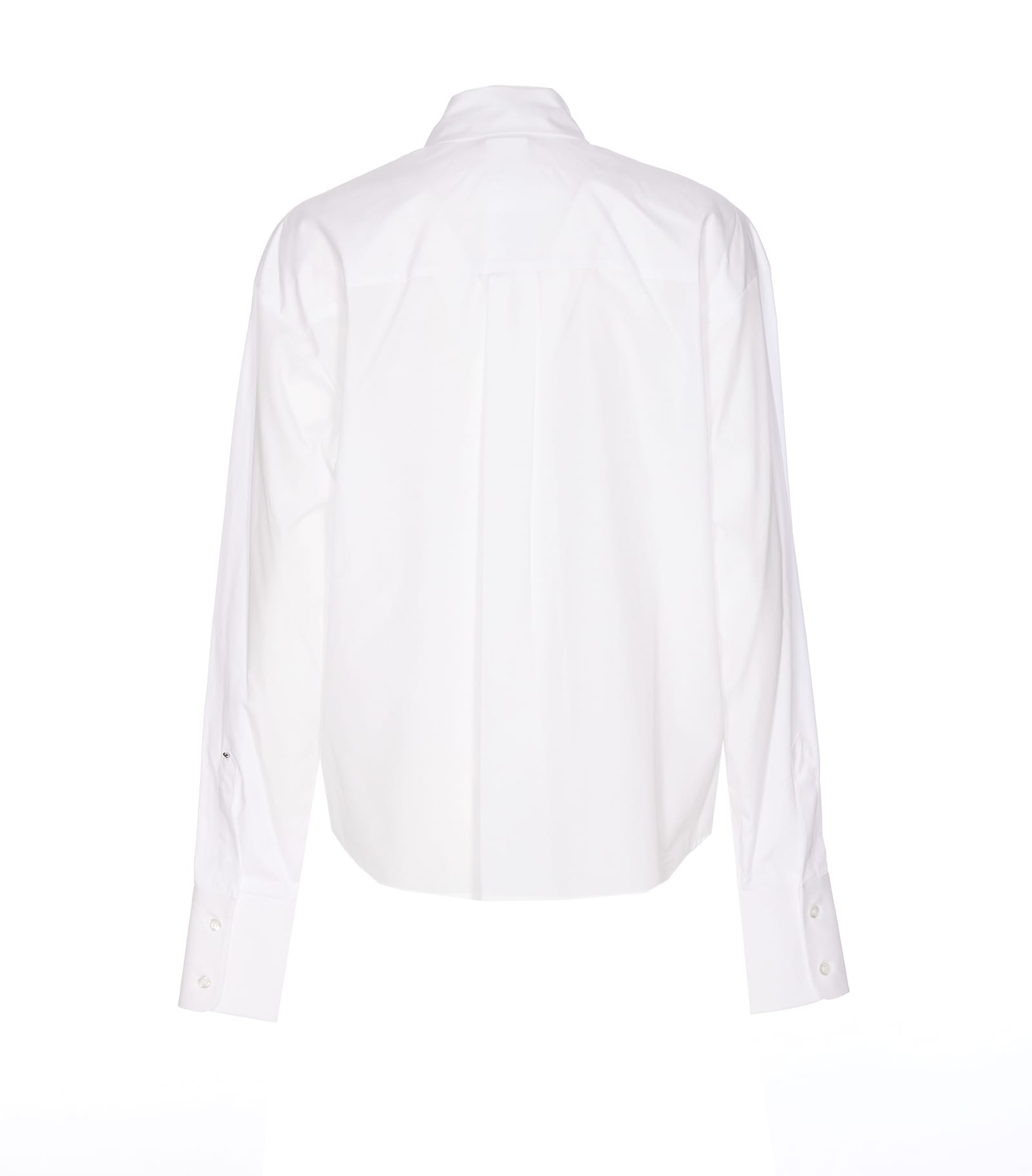 Shop Sportmax White Poplin Gesso Shirt