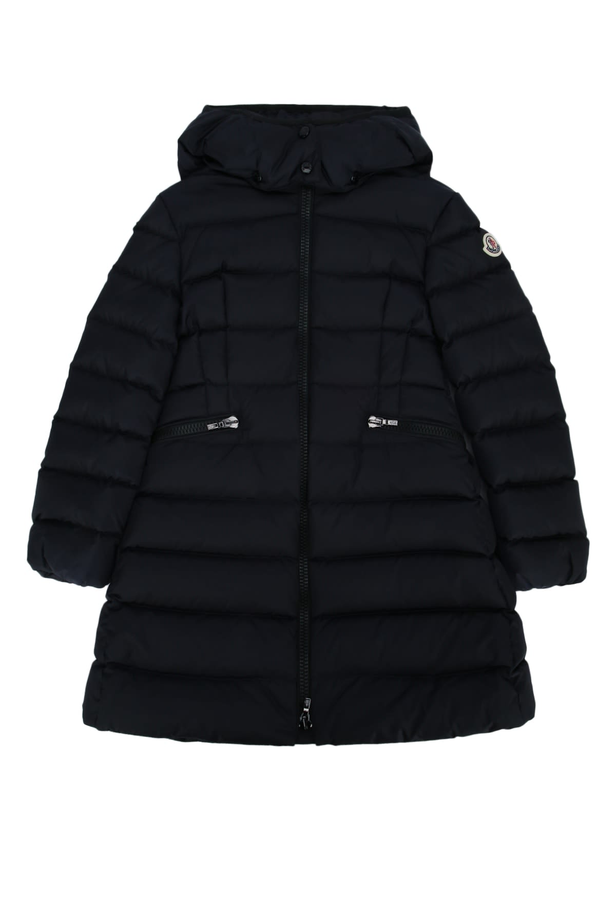 Moncler Kids' Charpal Long Coat In Gray