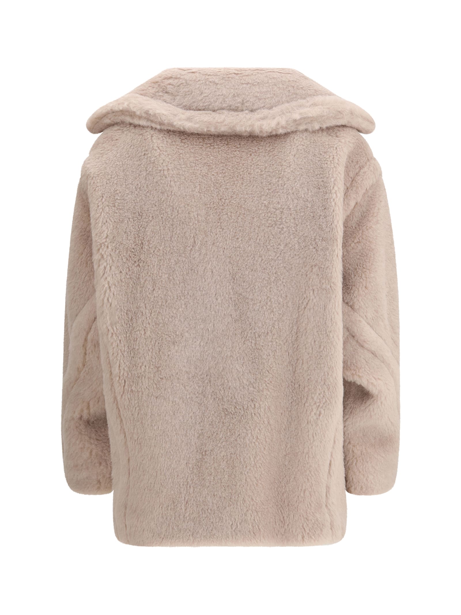 Max Mara Teddy Bear Icon Short Coat In Neutral