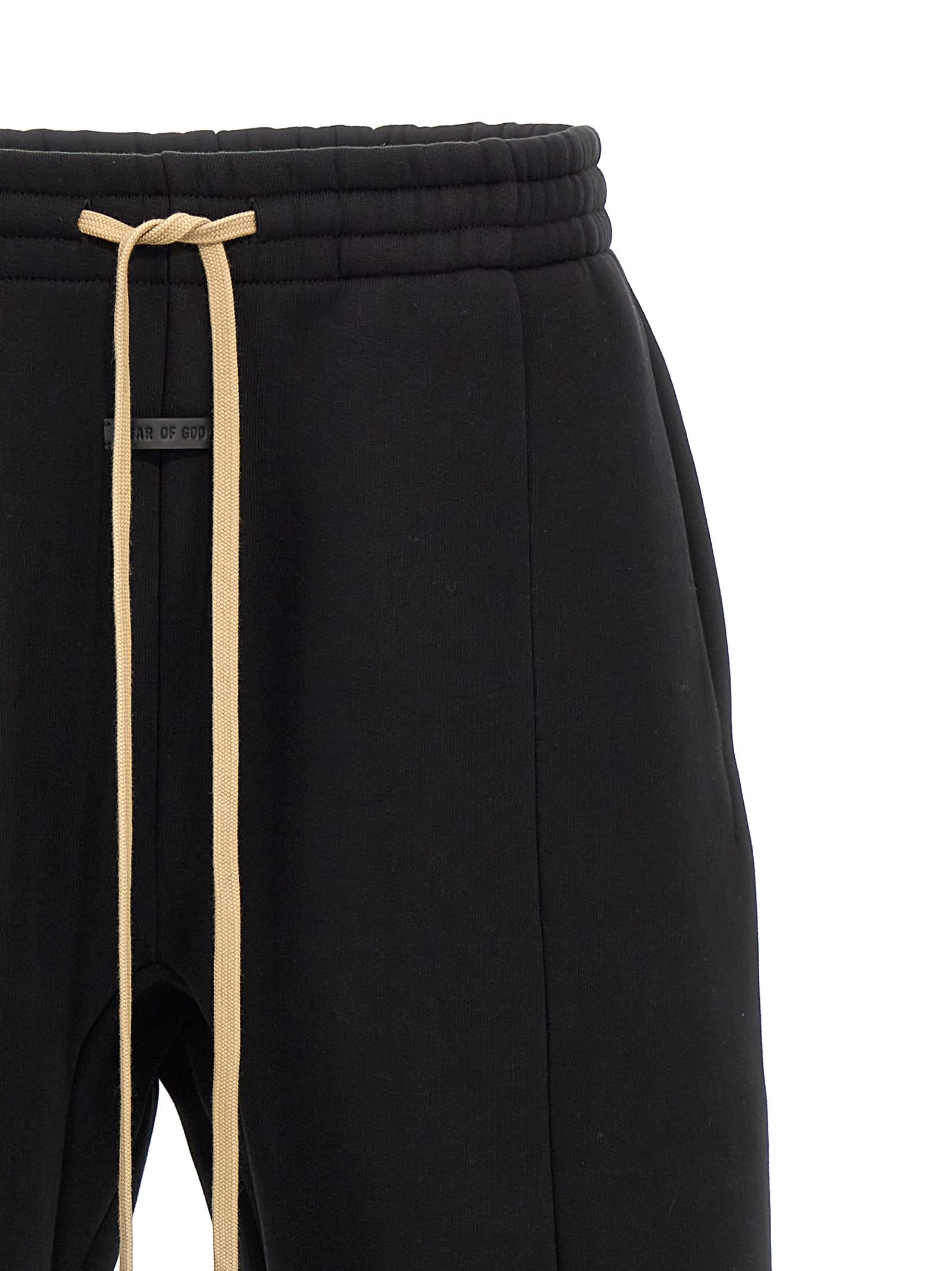 Shop Fear Of God Cotton Blend Joggers In Black