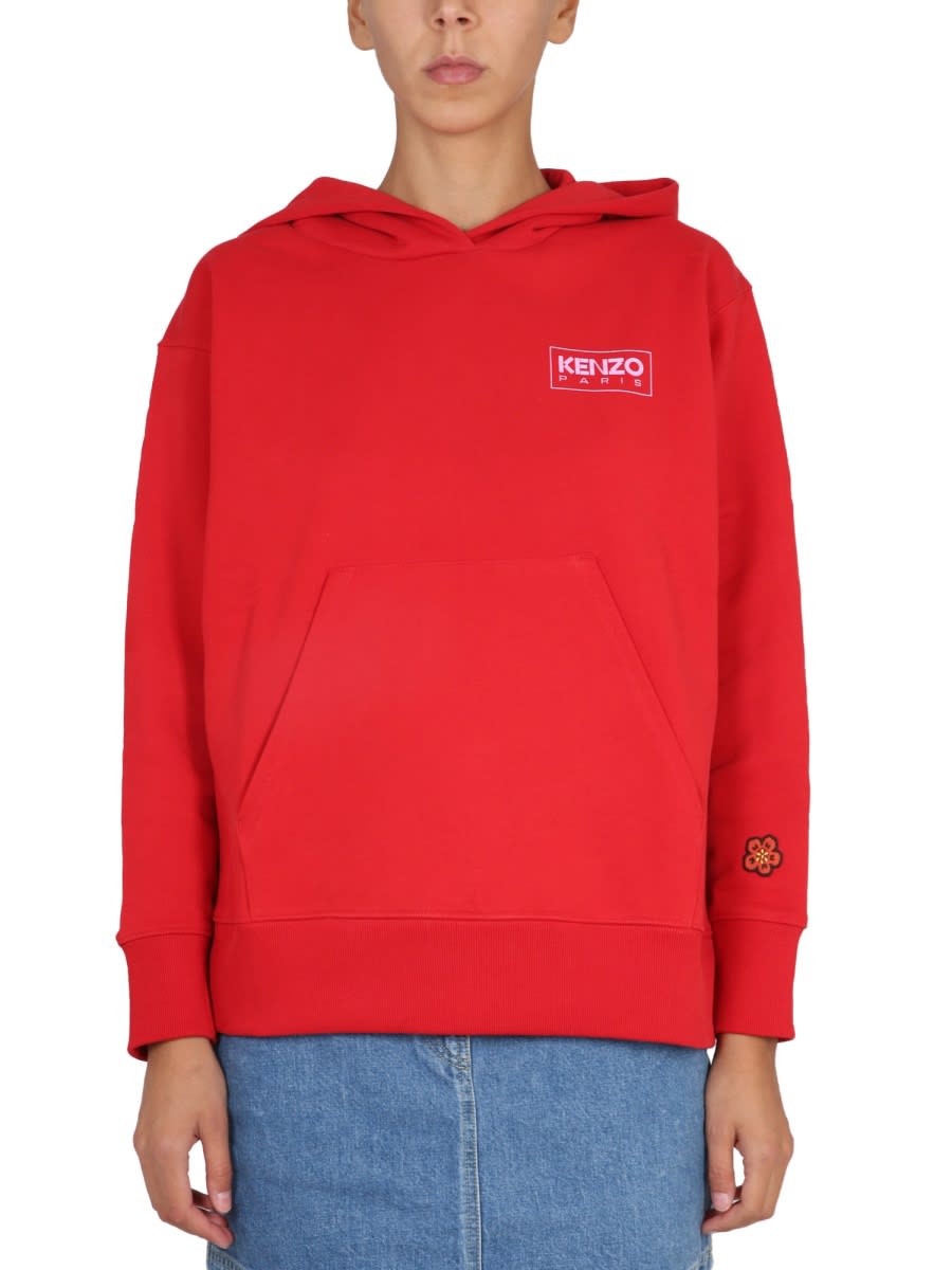 Shop Kenzo Sweatshirt With Logo In Red