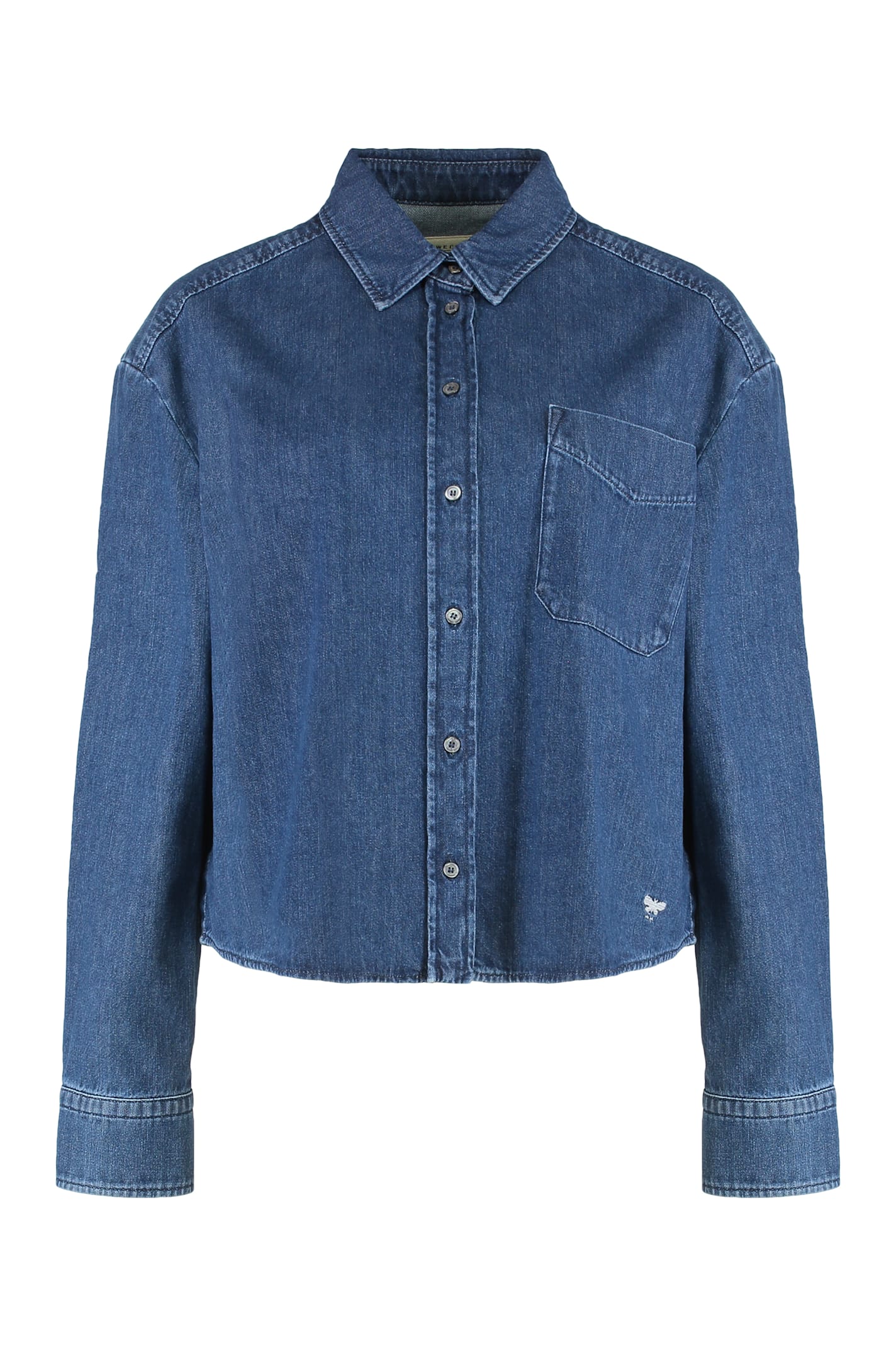 Weekend Max Mara Boxy Denim Shirt In Blue