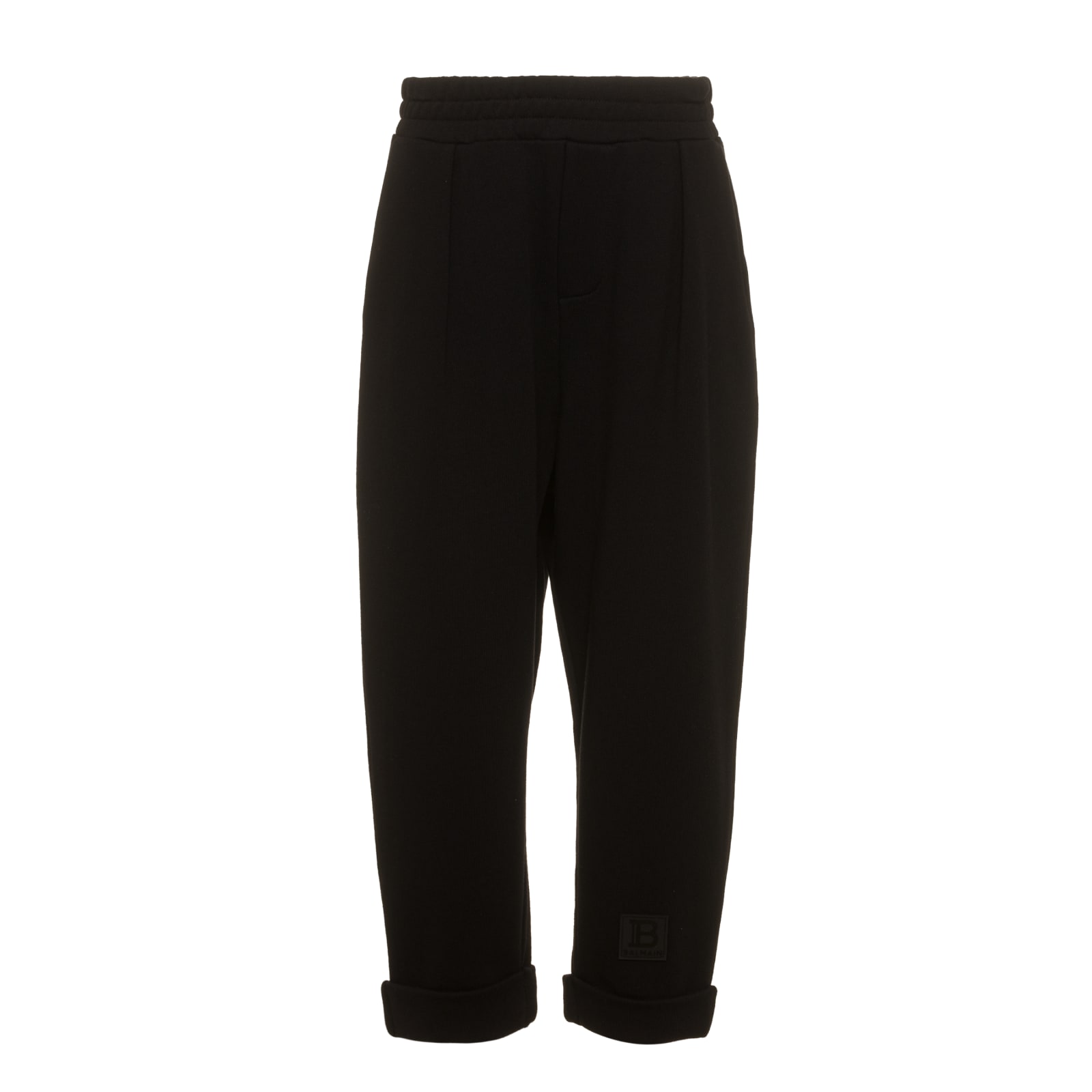 Balmain Kids' Stretch Trousers With Application In Black