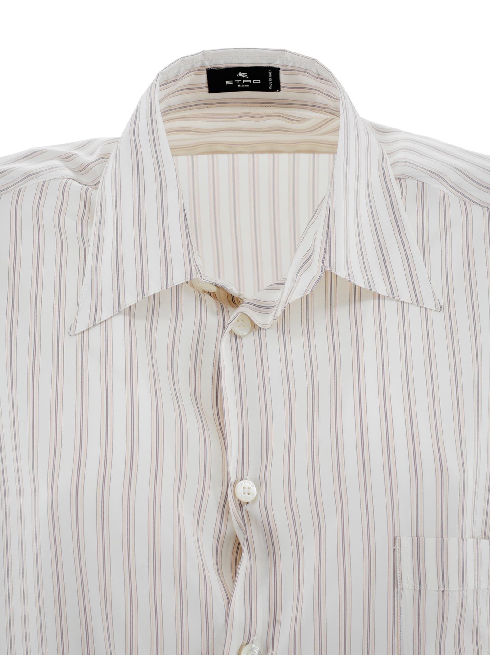 Shop Etro Pegaso-embroidered Shirt