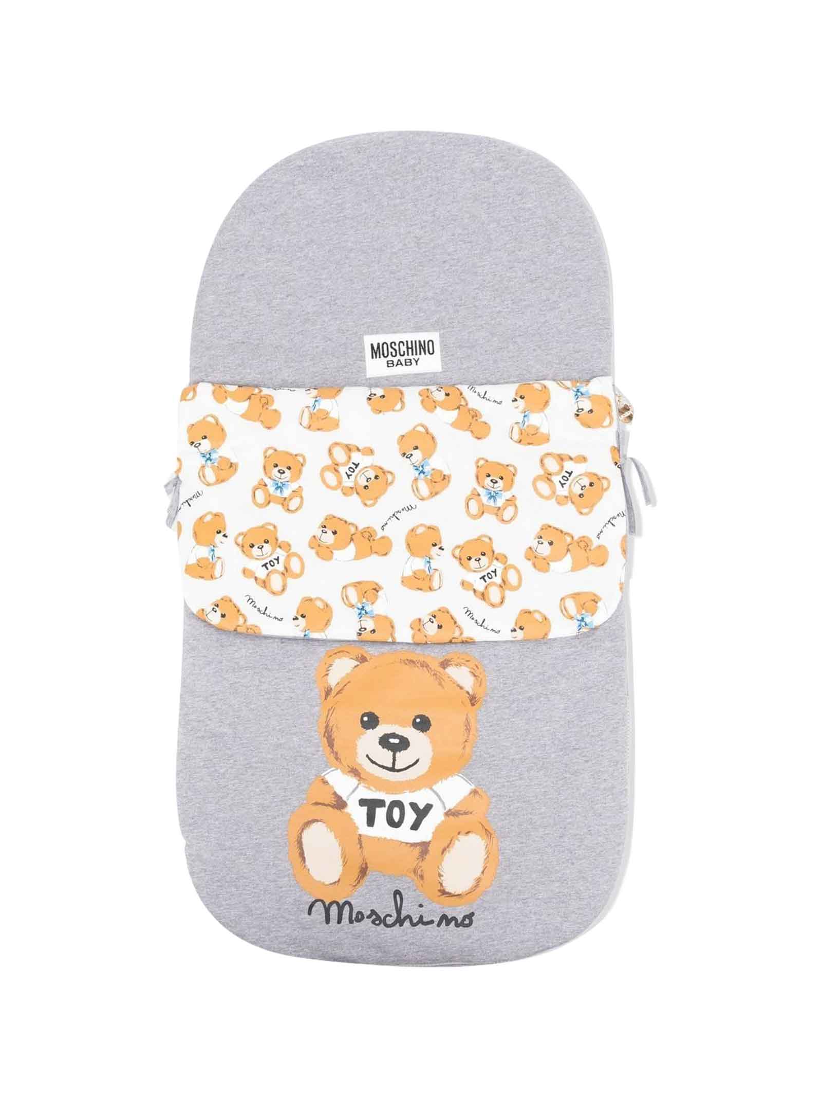 Moschino Baby Unisex Sleeping Bag Teddy Bear With Print