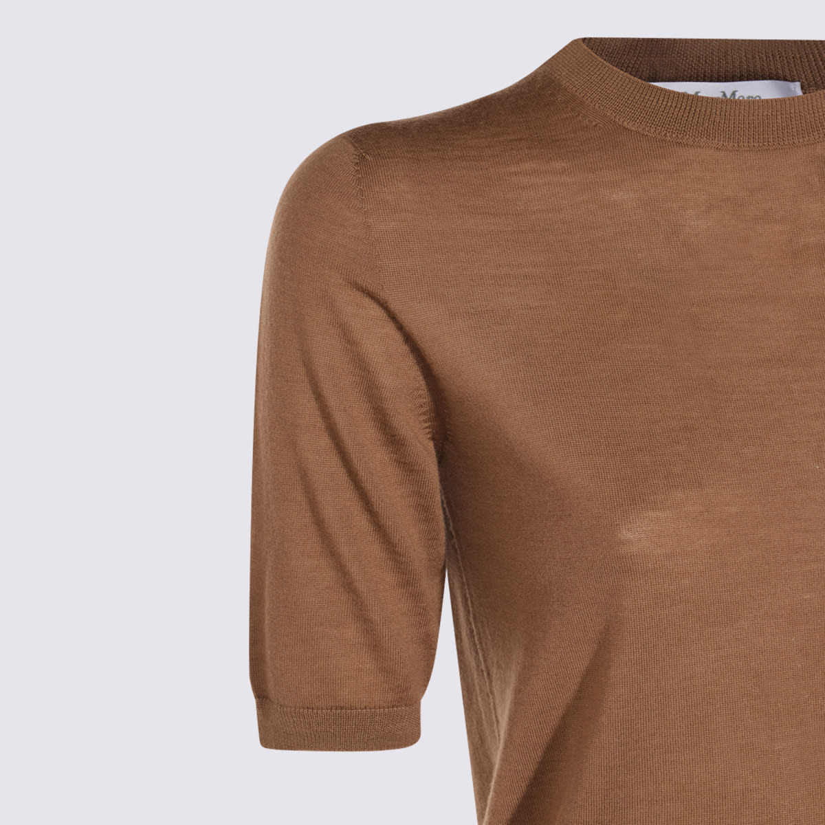 Max Mara Gerico Ss Knit T-shirt In Brown