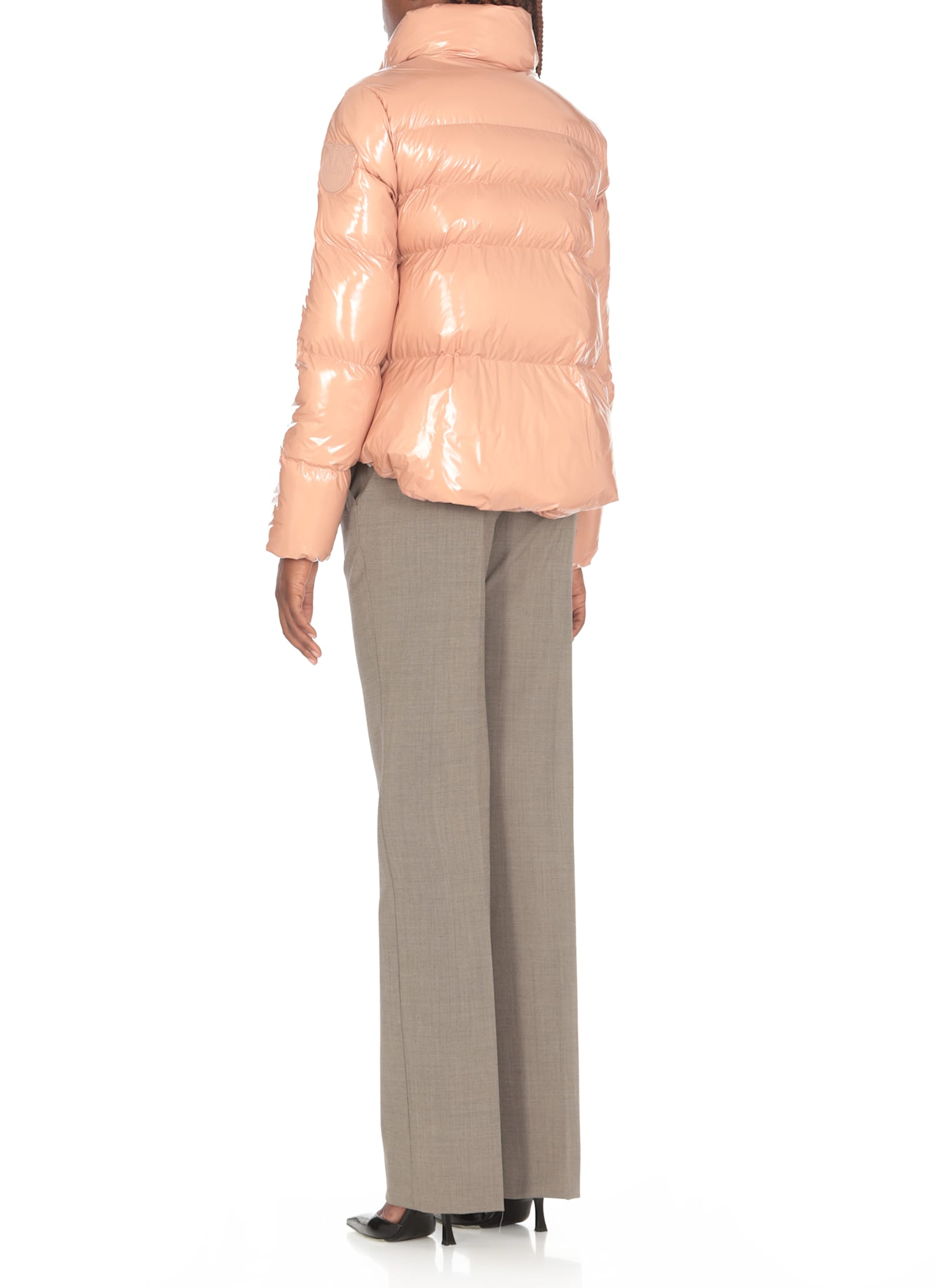 Shop Pinko Quilted Padded Jacket In Pink