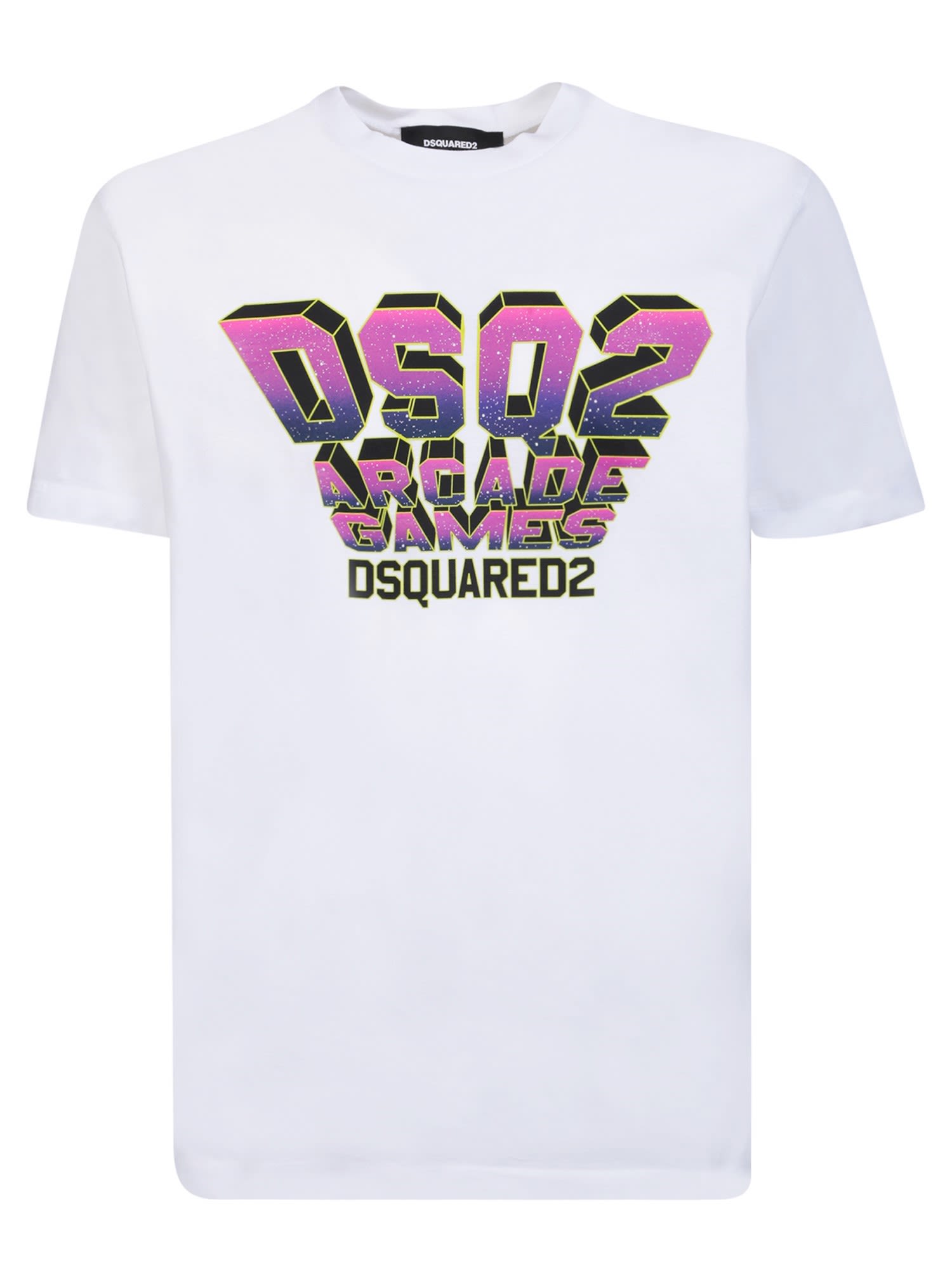 DSQUARED2 ARCADE GAMES WHITE T-SHIRT