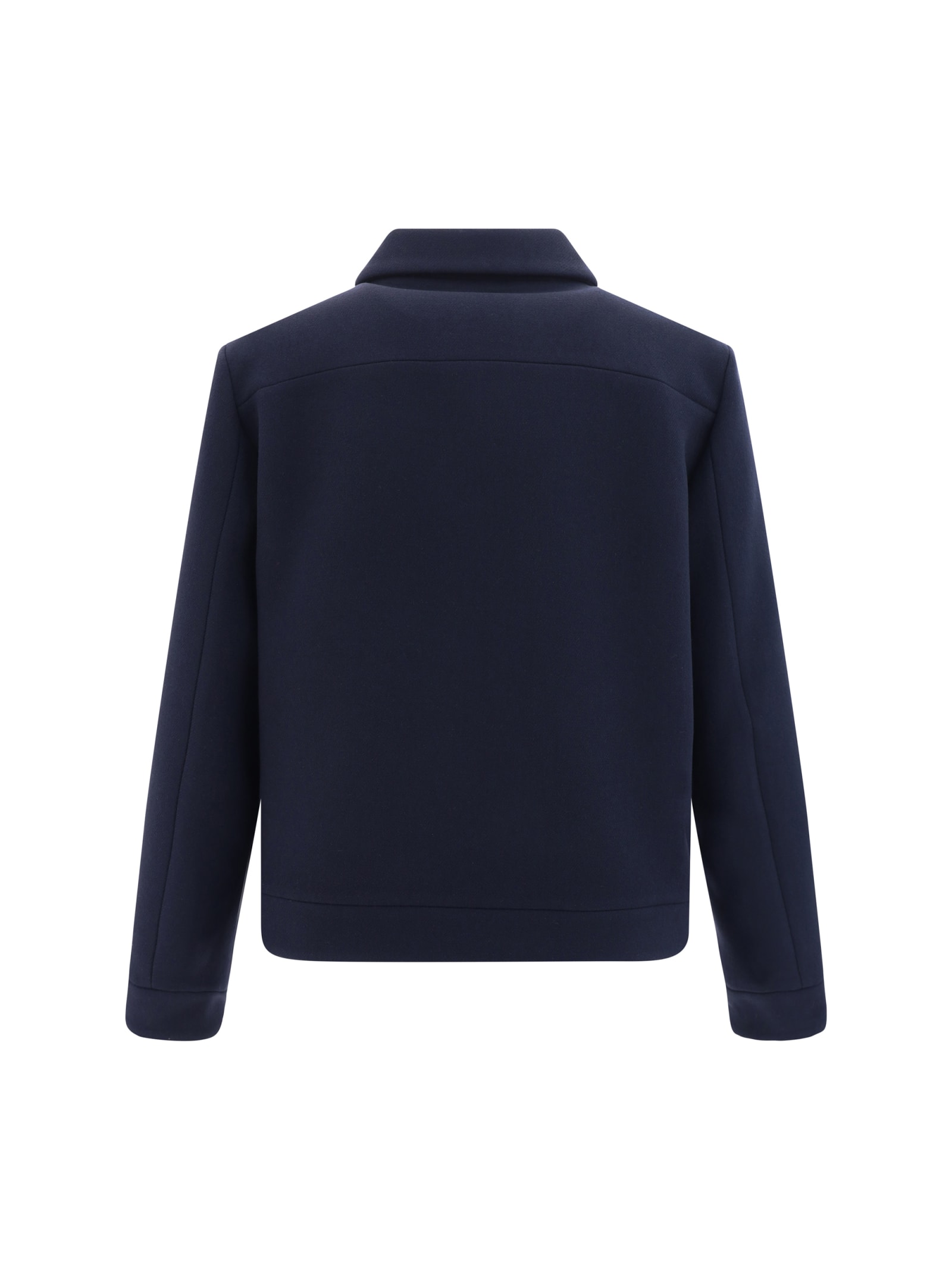 Shop Valentino Vlogo Jacket In Navy