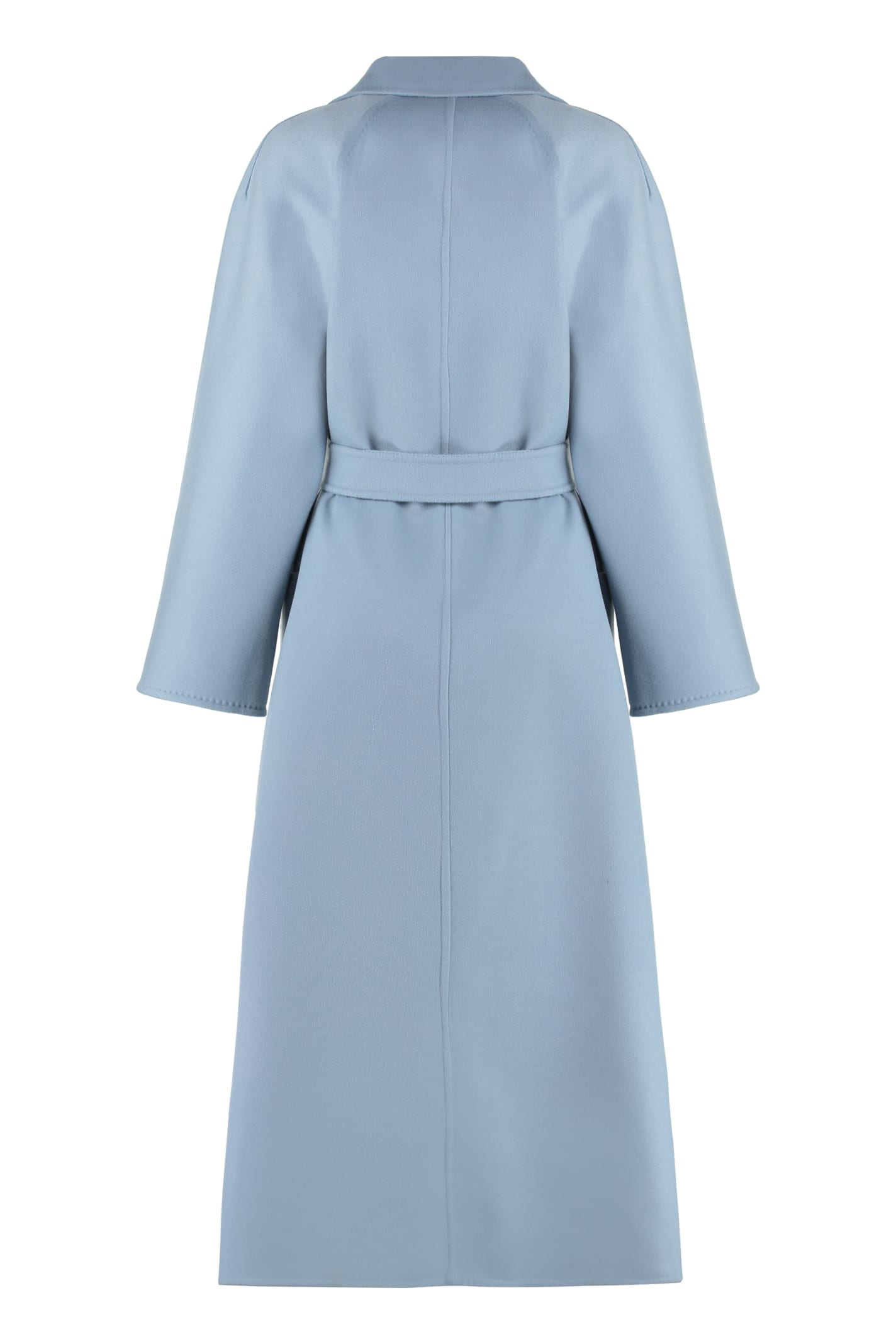 Shop Max Mara Cadmio Wool And Cashmere Coat In Light Blue