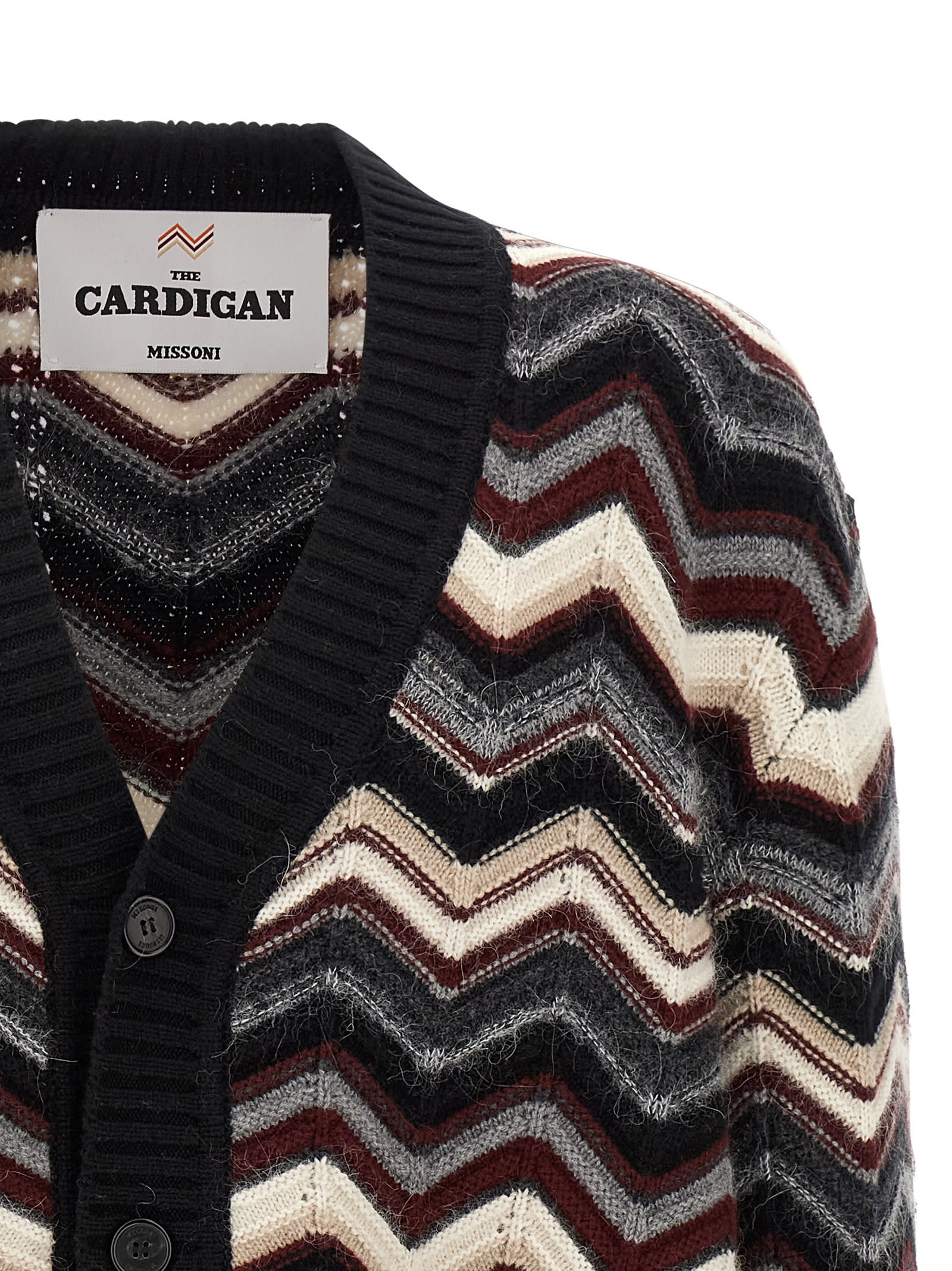 Missoni Zigzag Cardigan Sweaters And Cardigans Multicolor In Black