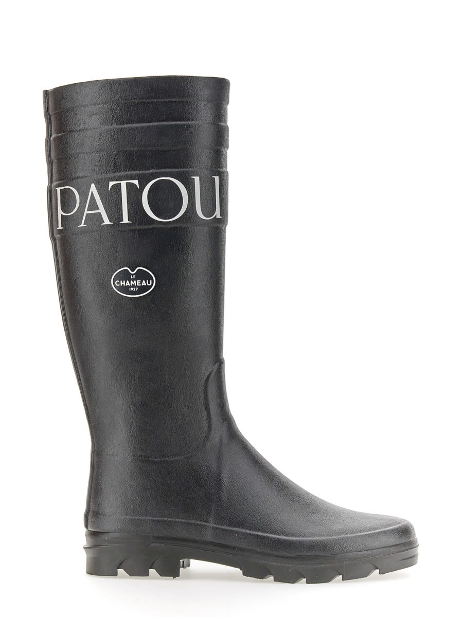 Shop Patou Rubber Boot In Black