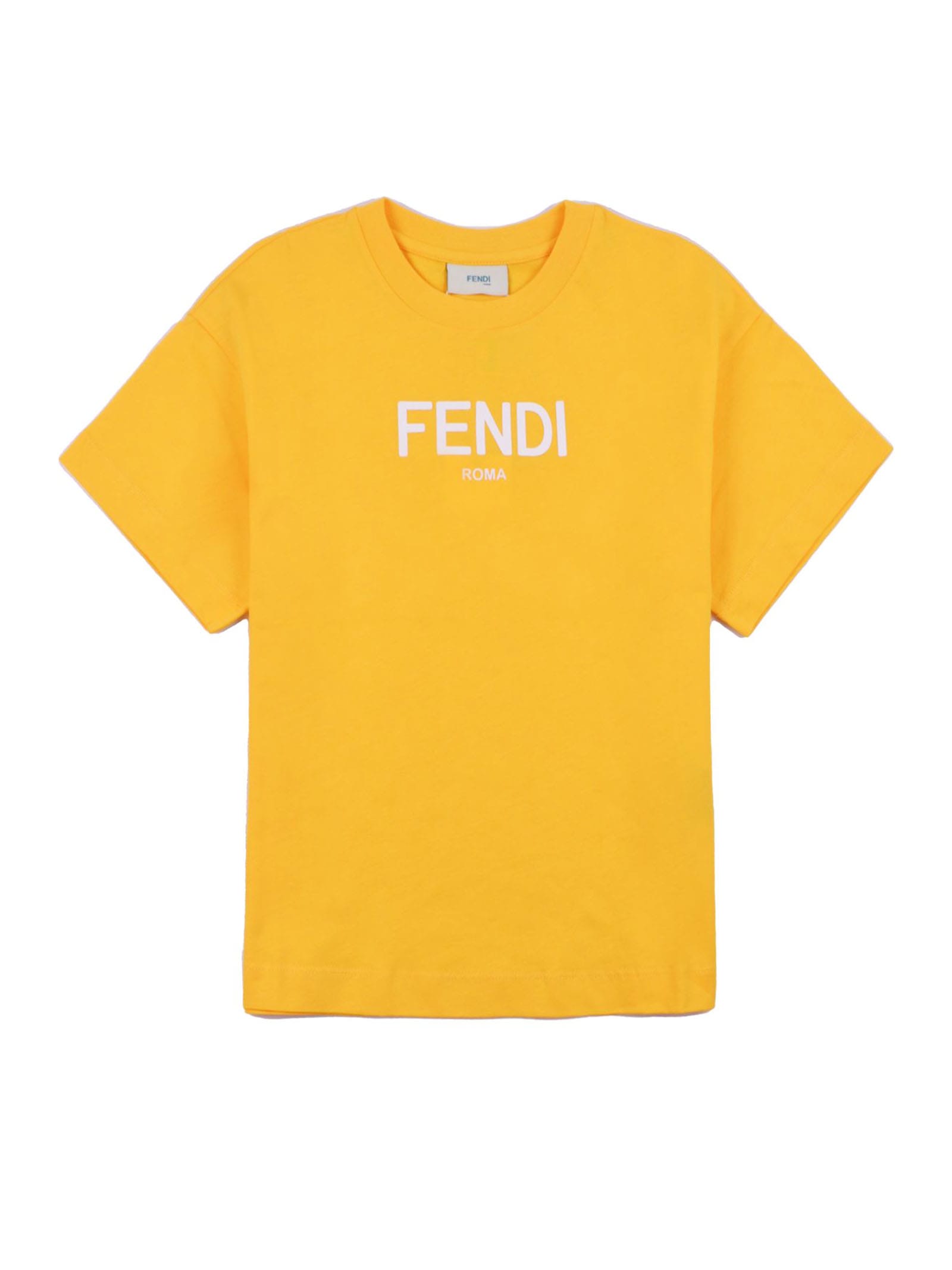 Fendi Yellow Cotton T-shirt