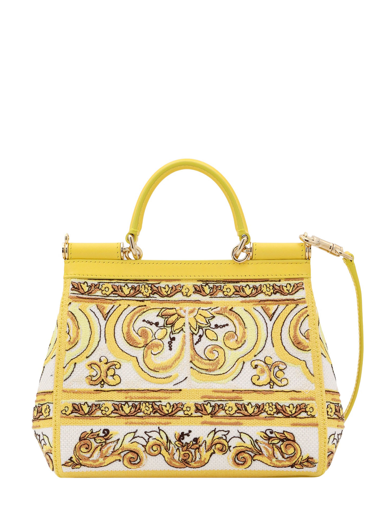 Shop Dolce & Gabbana Sicily Handbag In Yellow