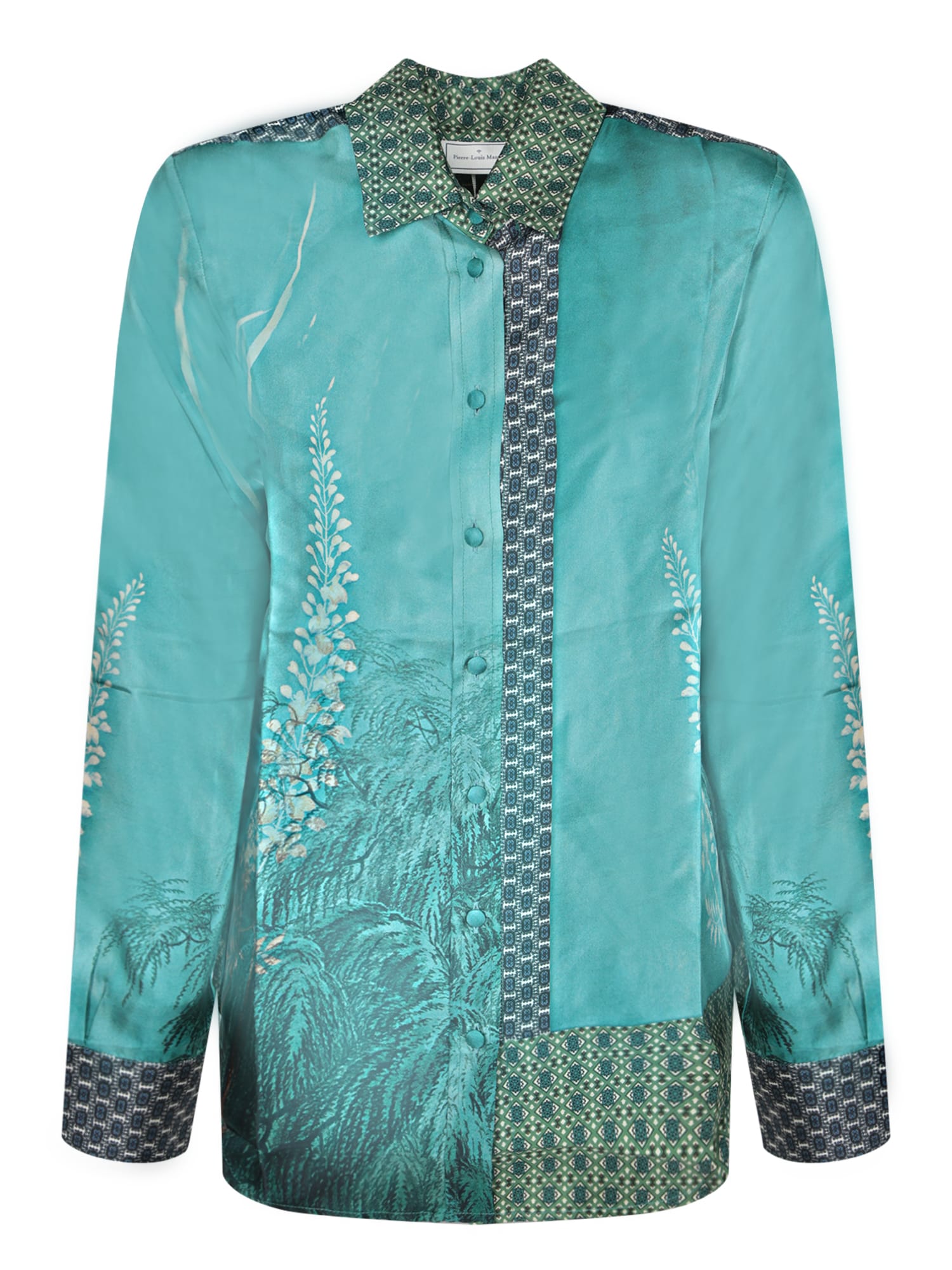 Shop Pierre-louis Mascia Aqua Green Shirt