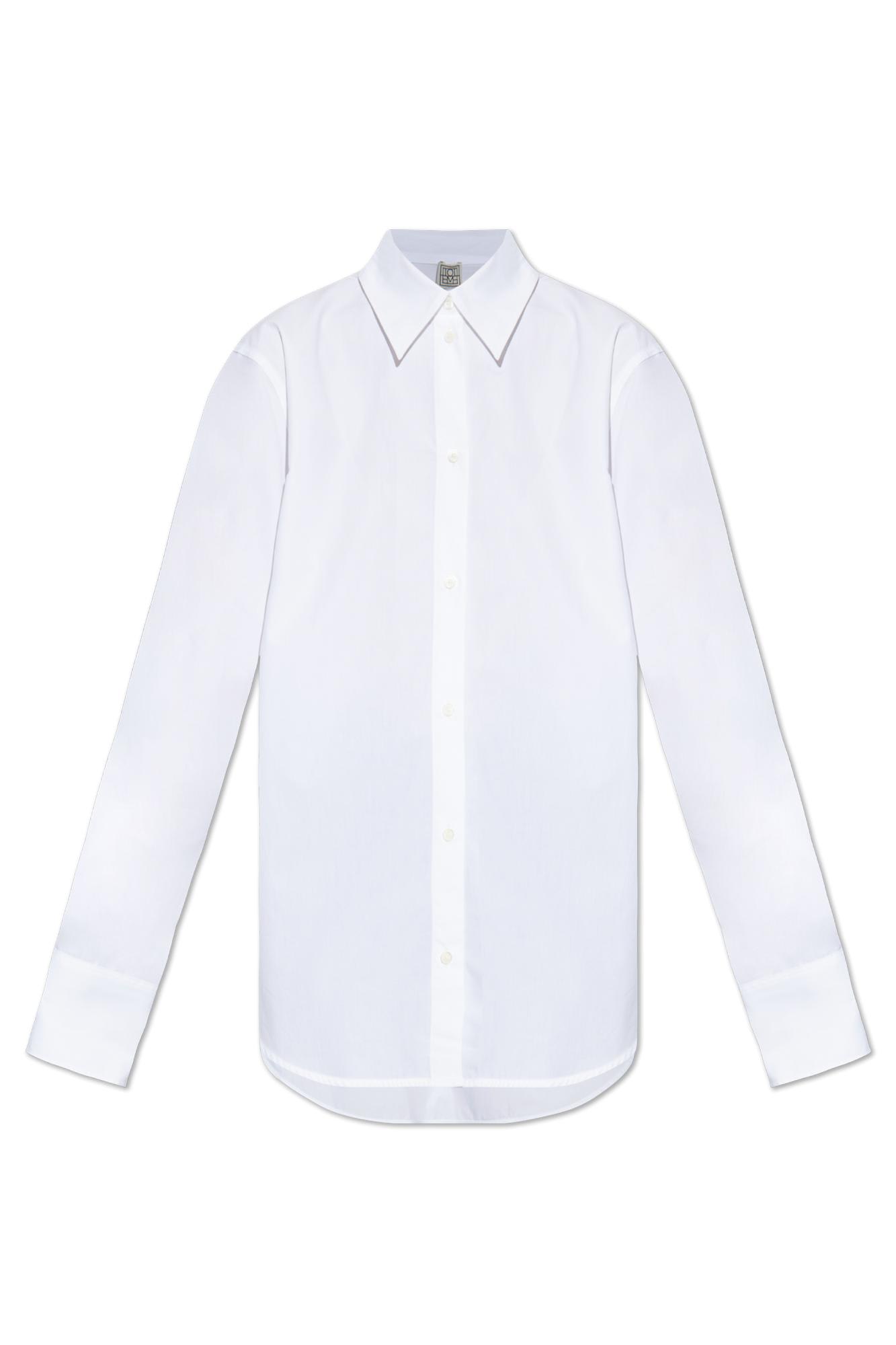 Shop Totême Toteme Oversize Fit Shirt In 047 White