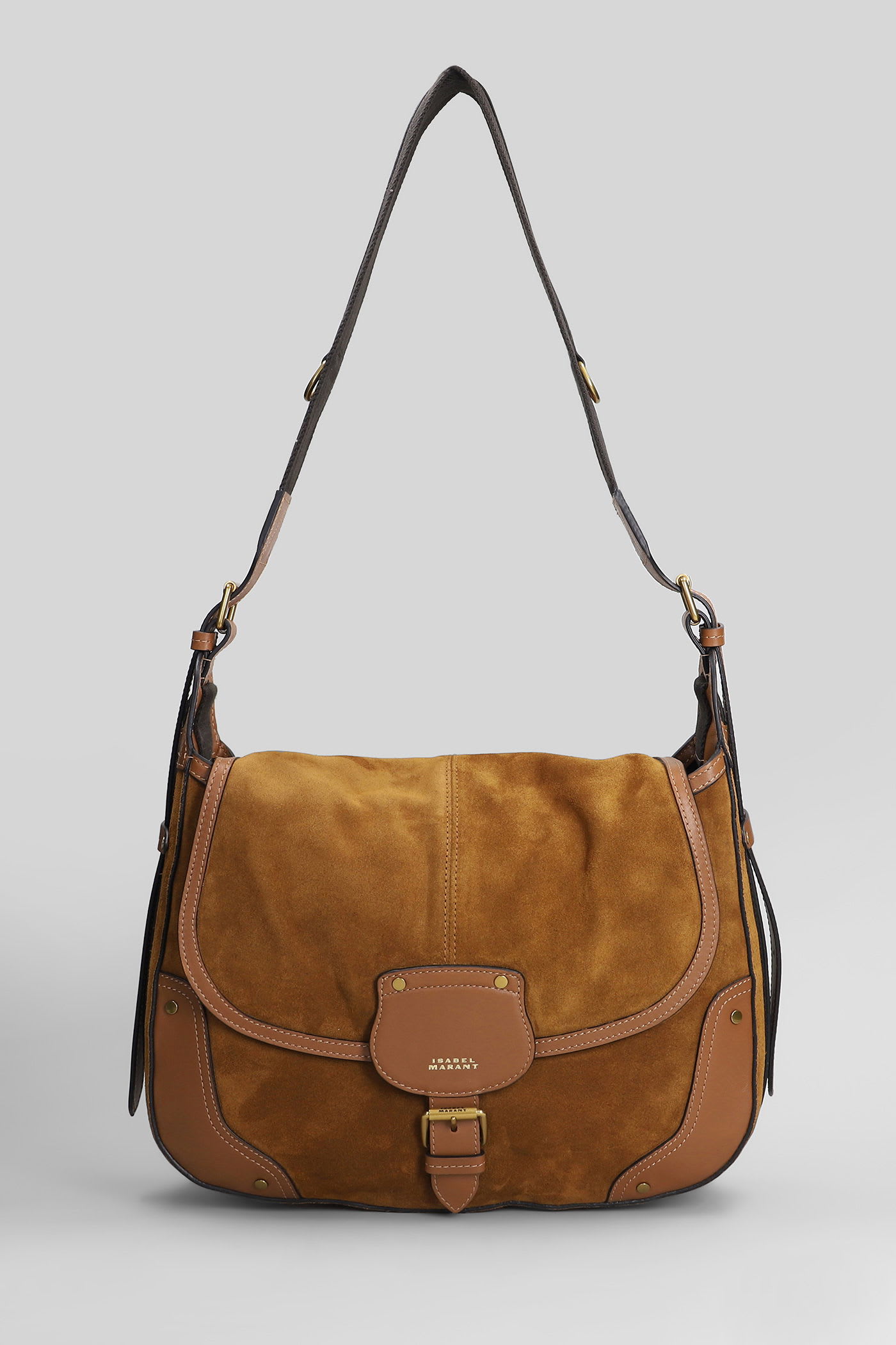Isabel Marant Sierra Shoulder Shoulder Bag In Leather Color Suede In Brown
