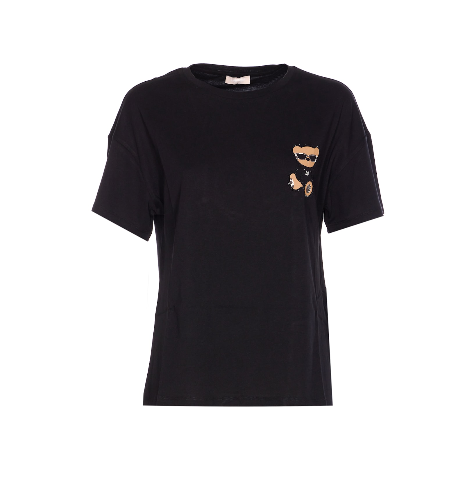 Liu •jo Bear Print Crewneck Graphic T-shirt In Multi