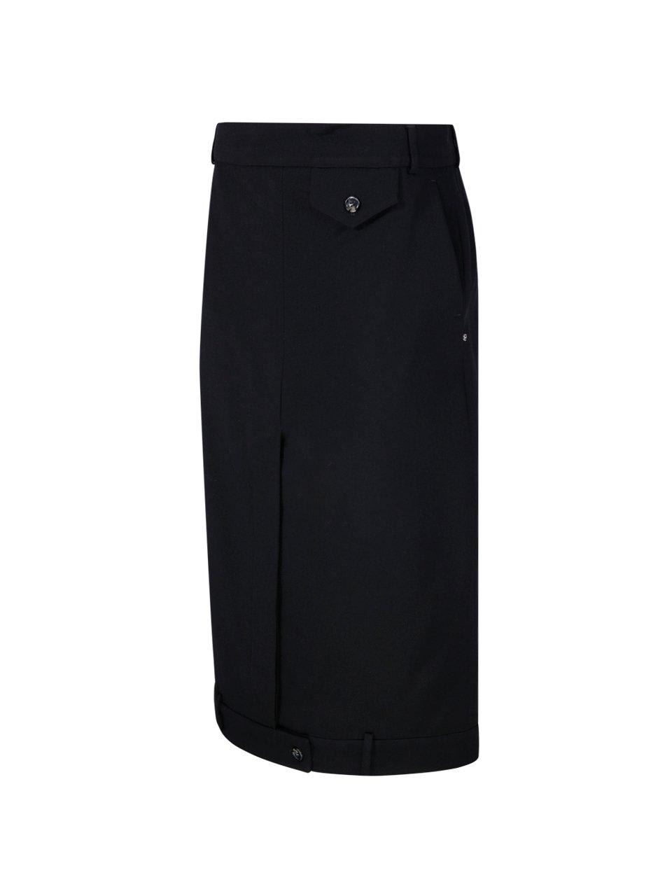 Shop Sportmax Mirror-image Midi Skirt In Black