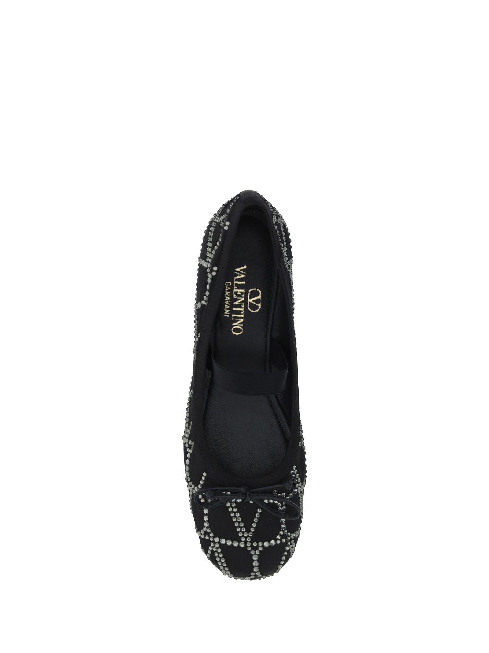 Valentino Crystal Iconographe Ballet Flats In 249