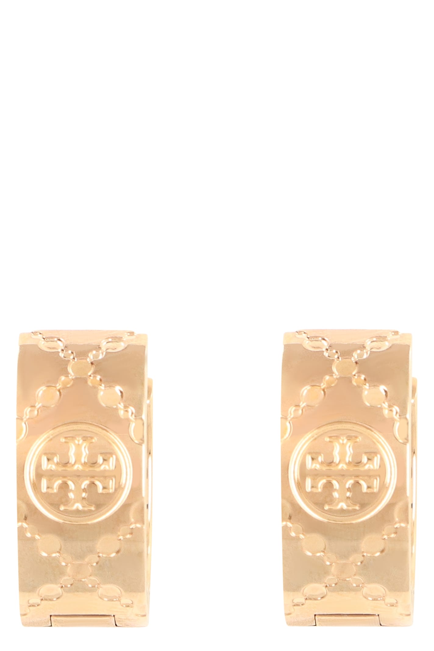 Shop Tory Burch Enamelled Brass Earrings In Gold