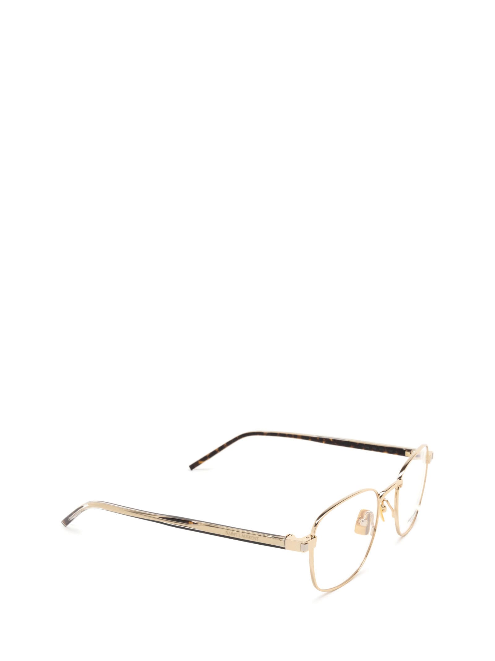Shop Saint Laurent Sl 699 Gold Glasses