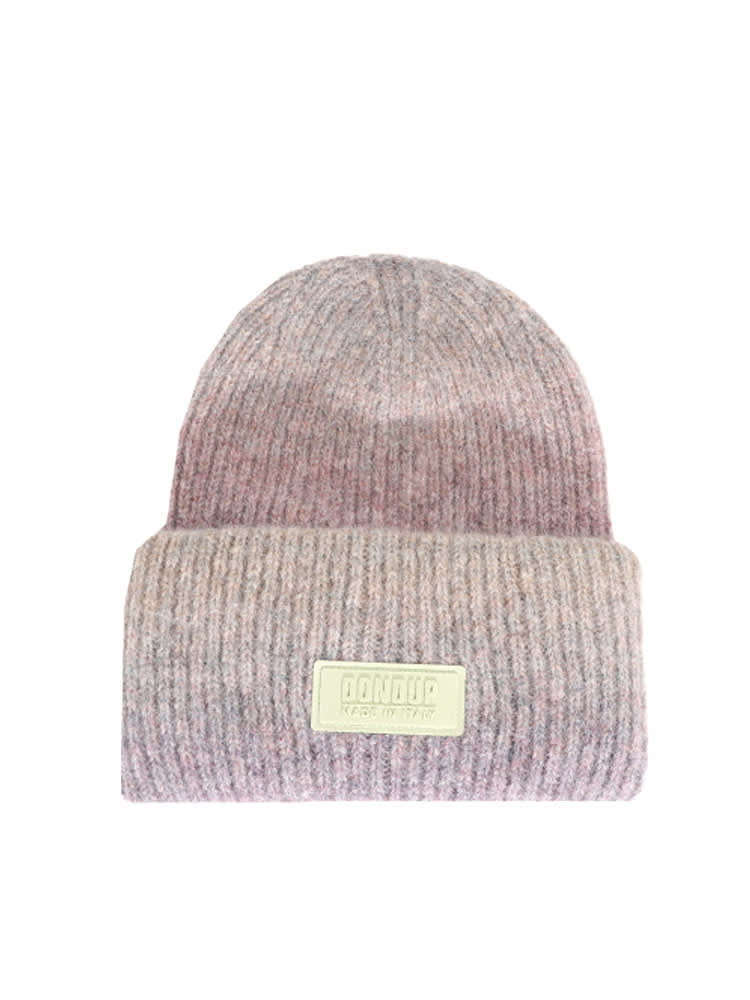Dondup Beanie Hat With Applied Logo In Lilla