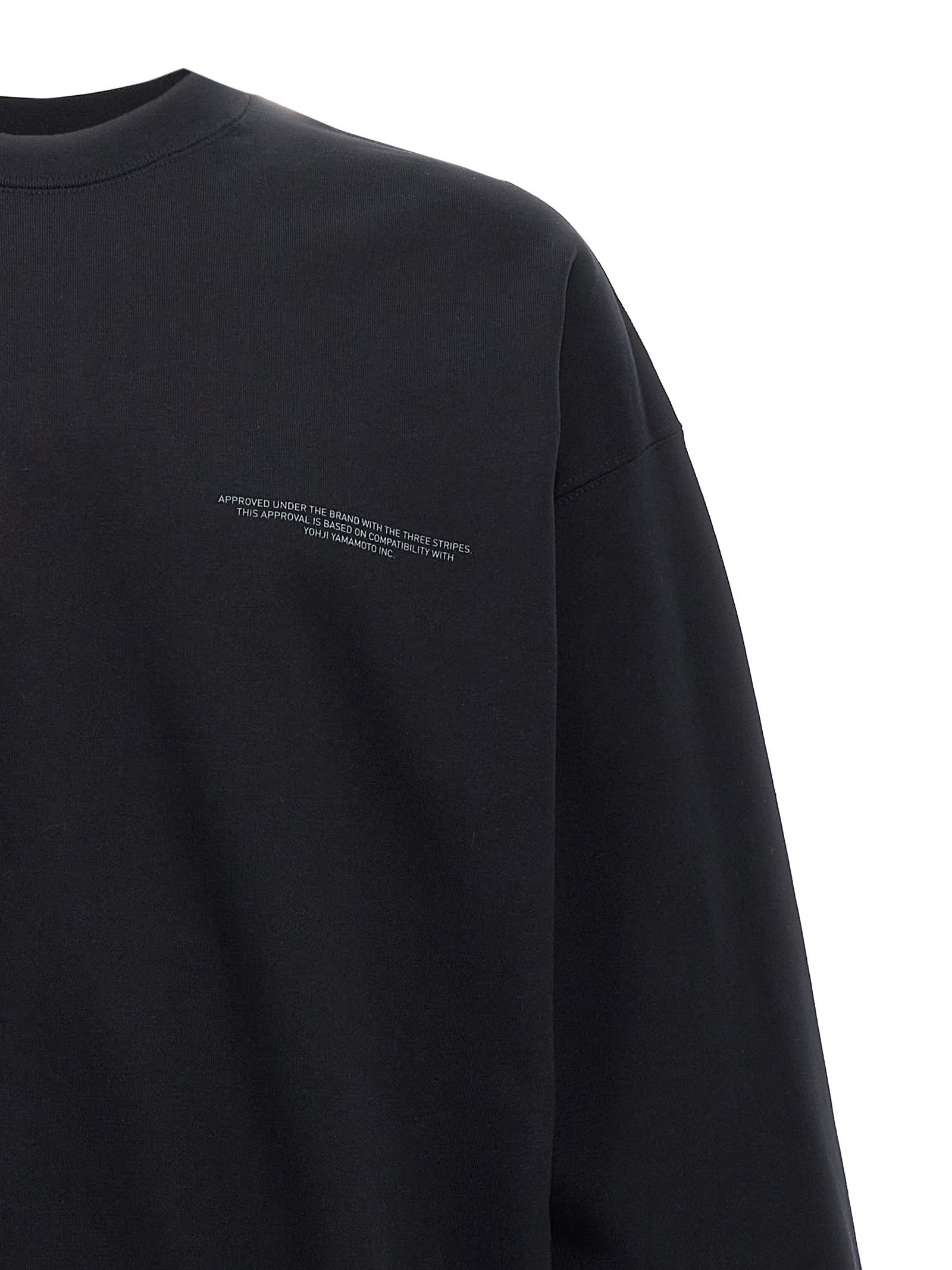 Shop Y-3 Logo Print Sweatshirt In Black