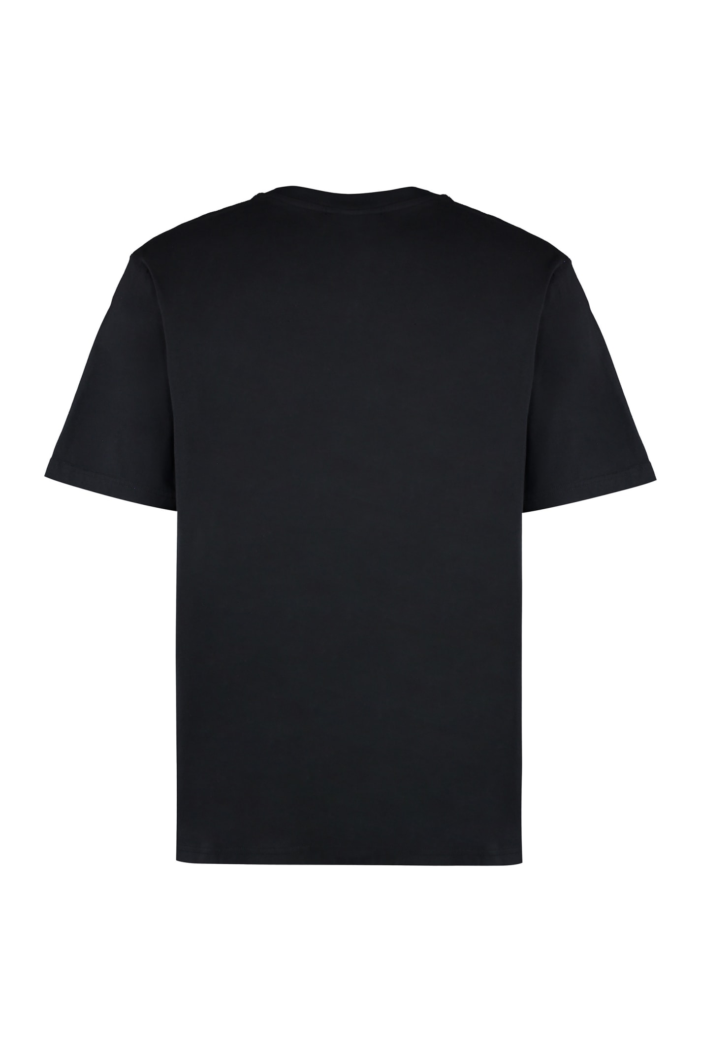 Shop Maison Kitsuné Cotton Crew-neck T-shirt In Black