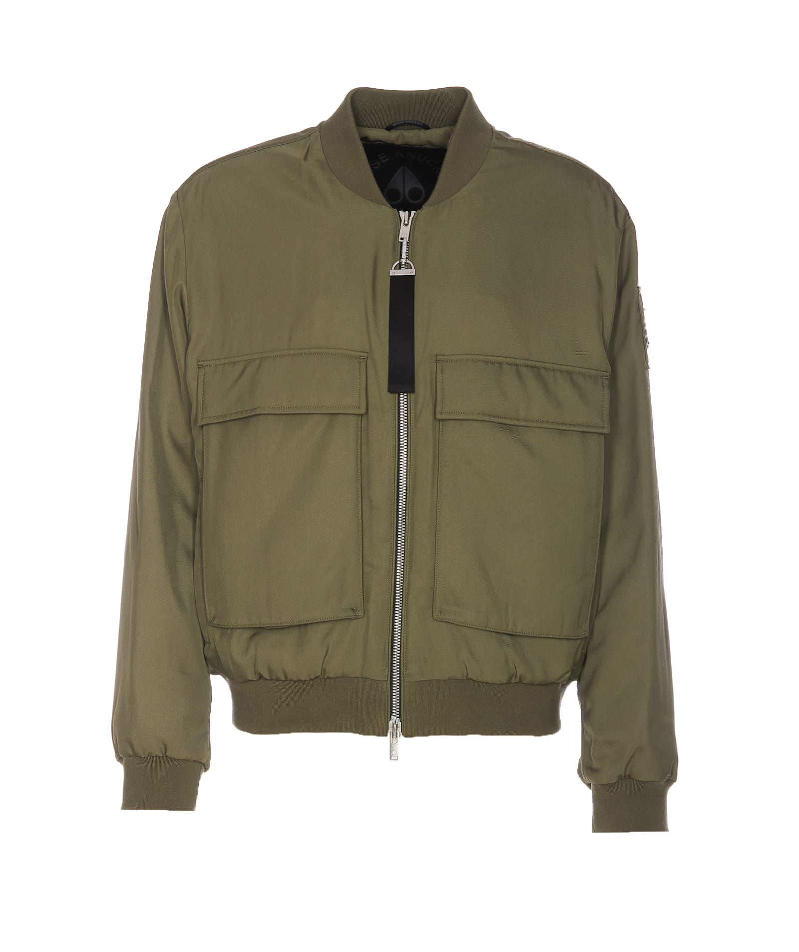 Moose Knuckles Alder Twill Bomber Jacket In Green